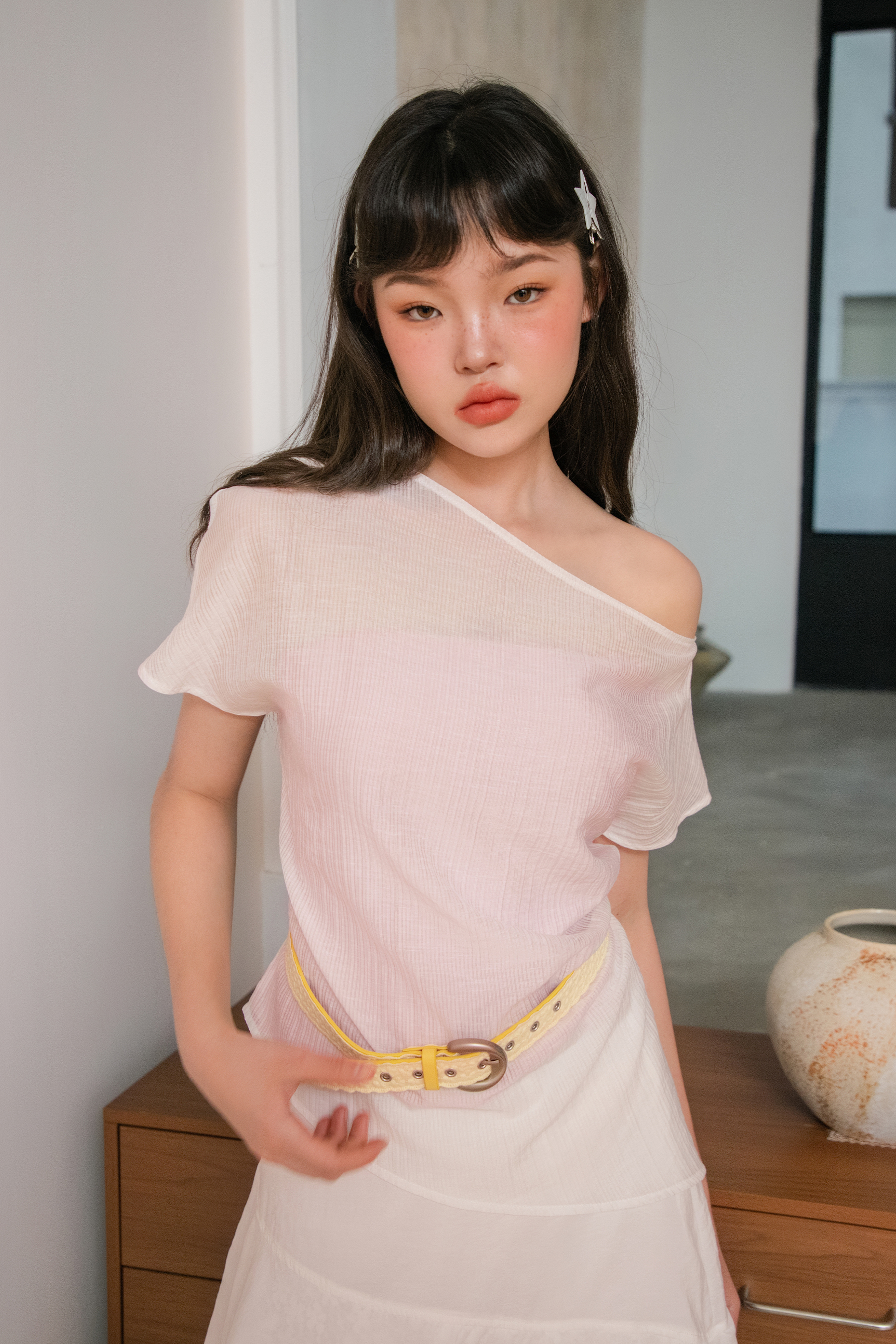 Claudie 2pc Top in Blanc Blush