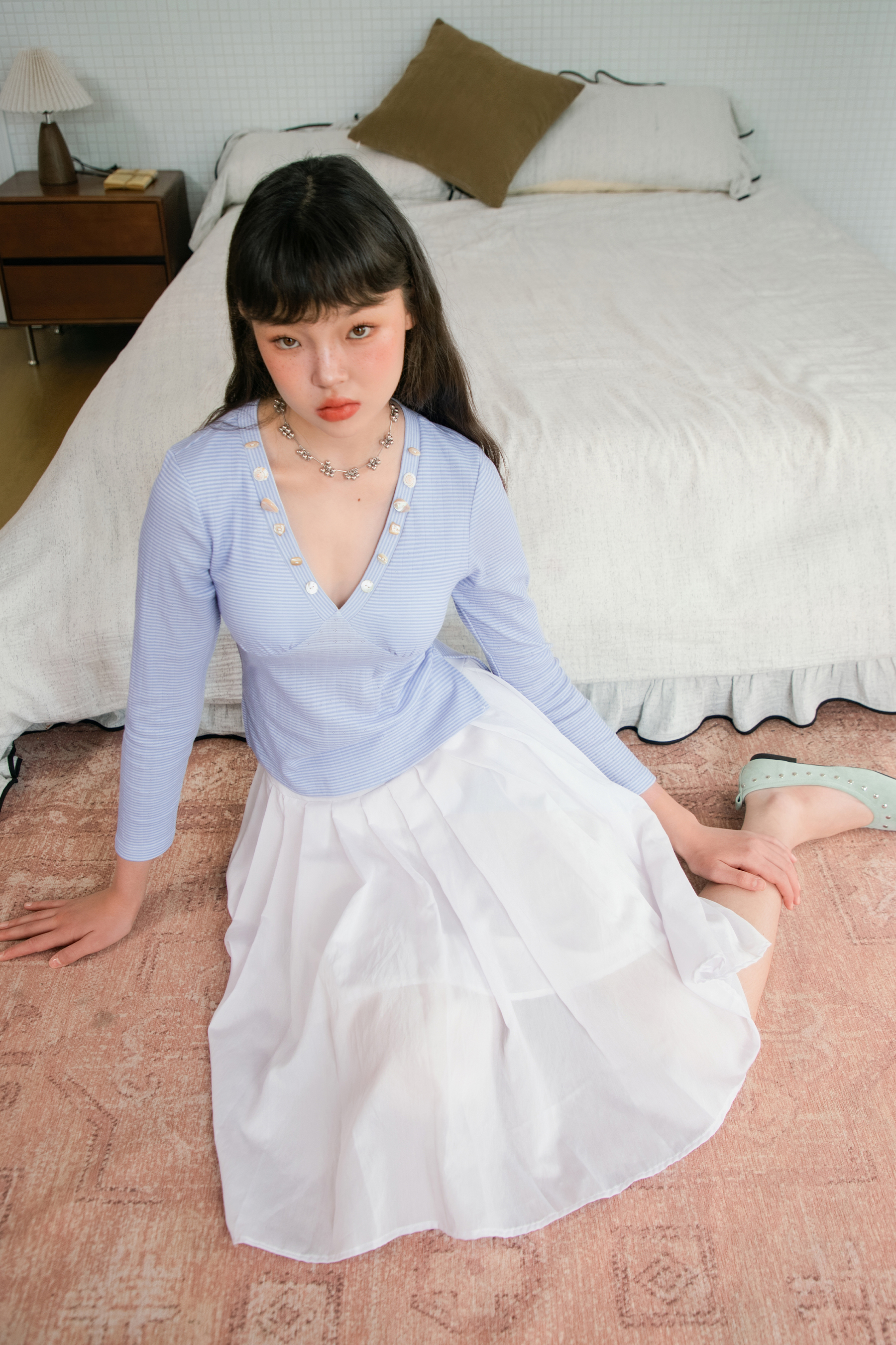 Gaelle Top in Sky Stripe