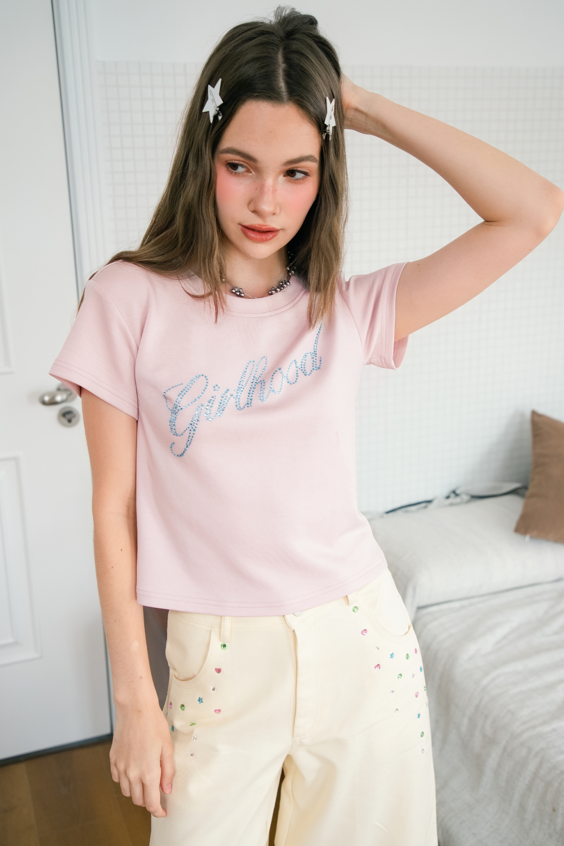 Girlhood Tee in Blush