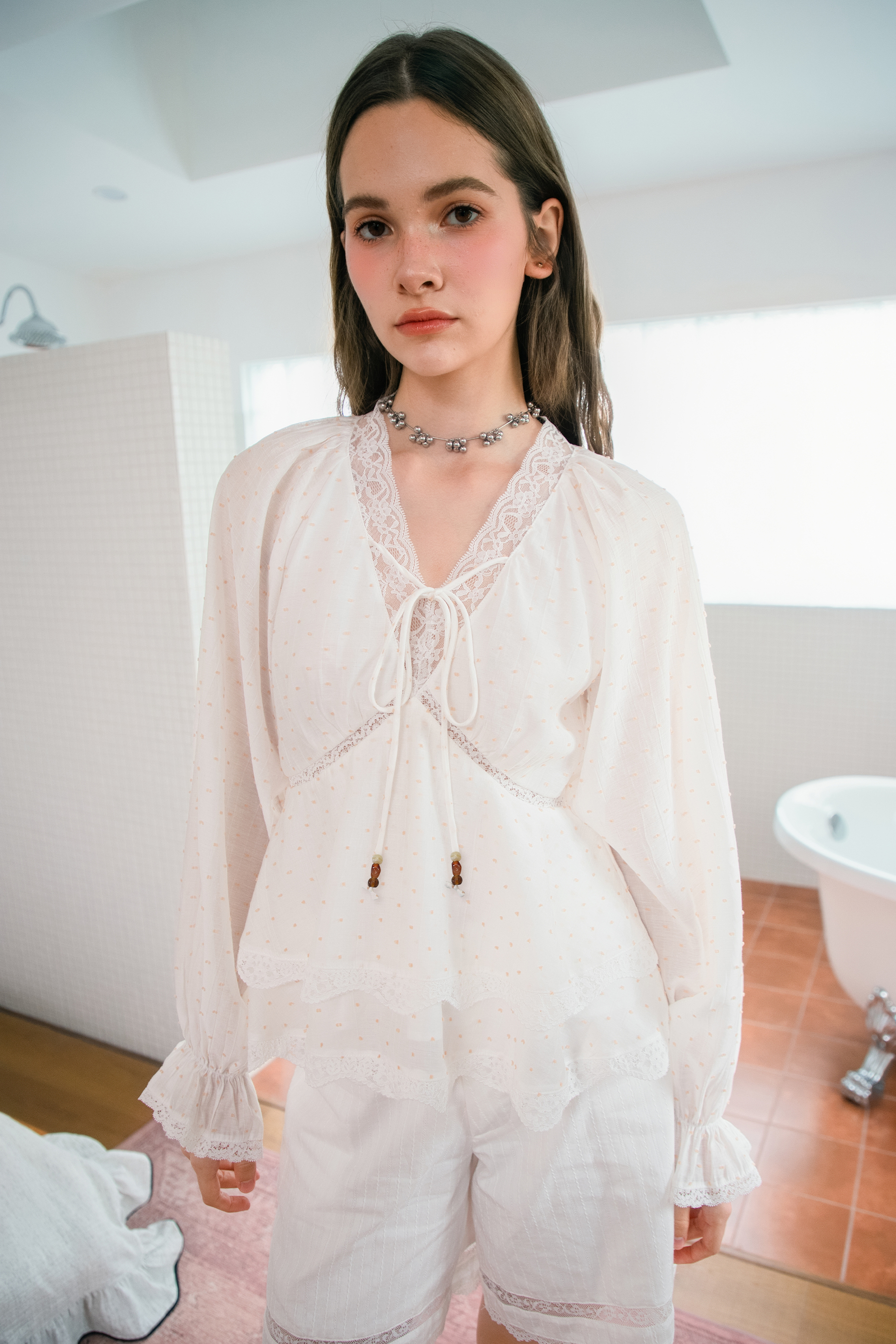 Marcelle Top in Ivory