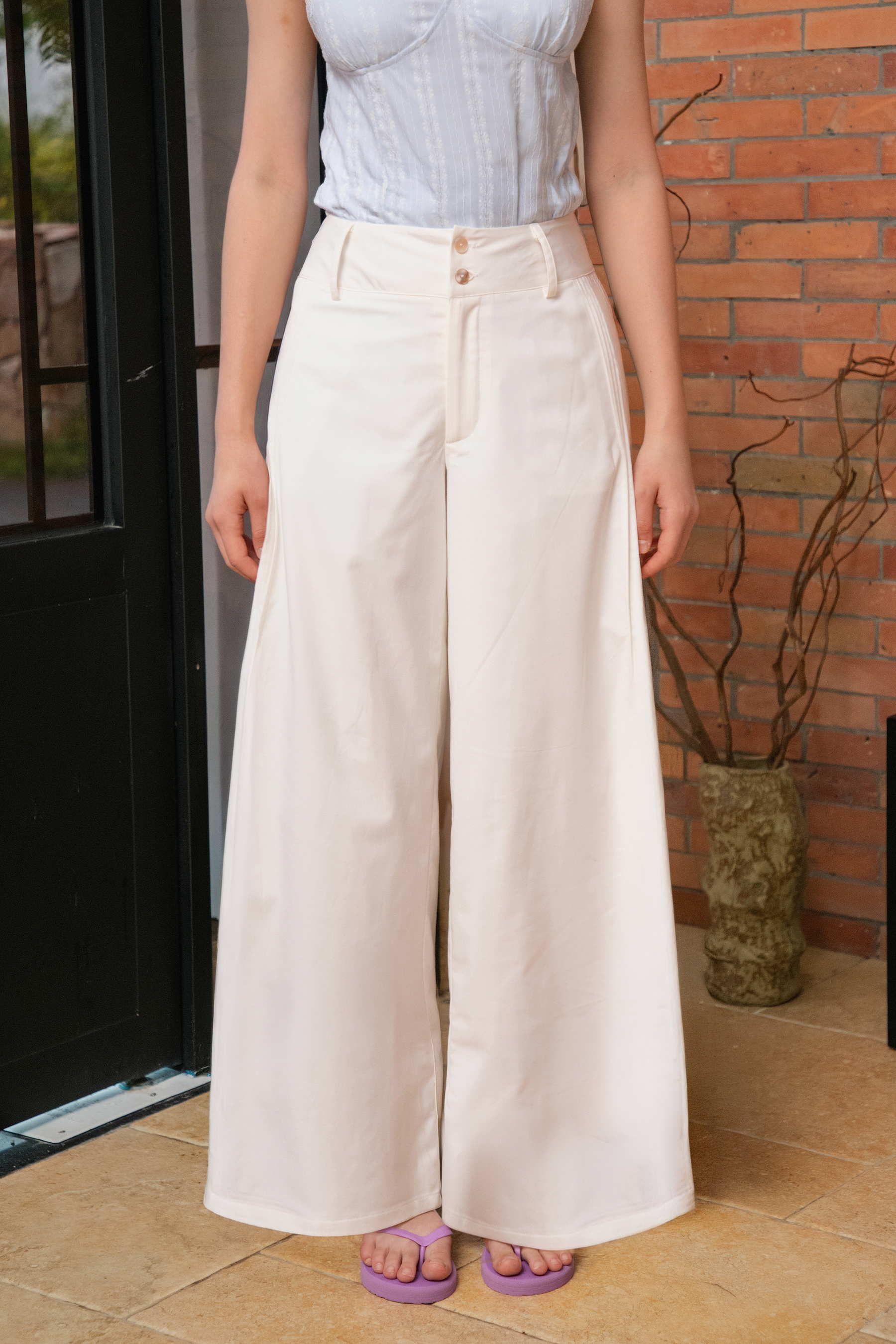 Theo Pants in Blanc