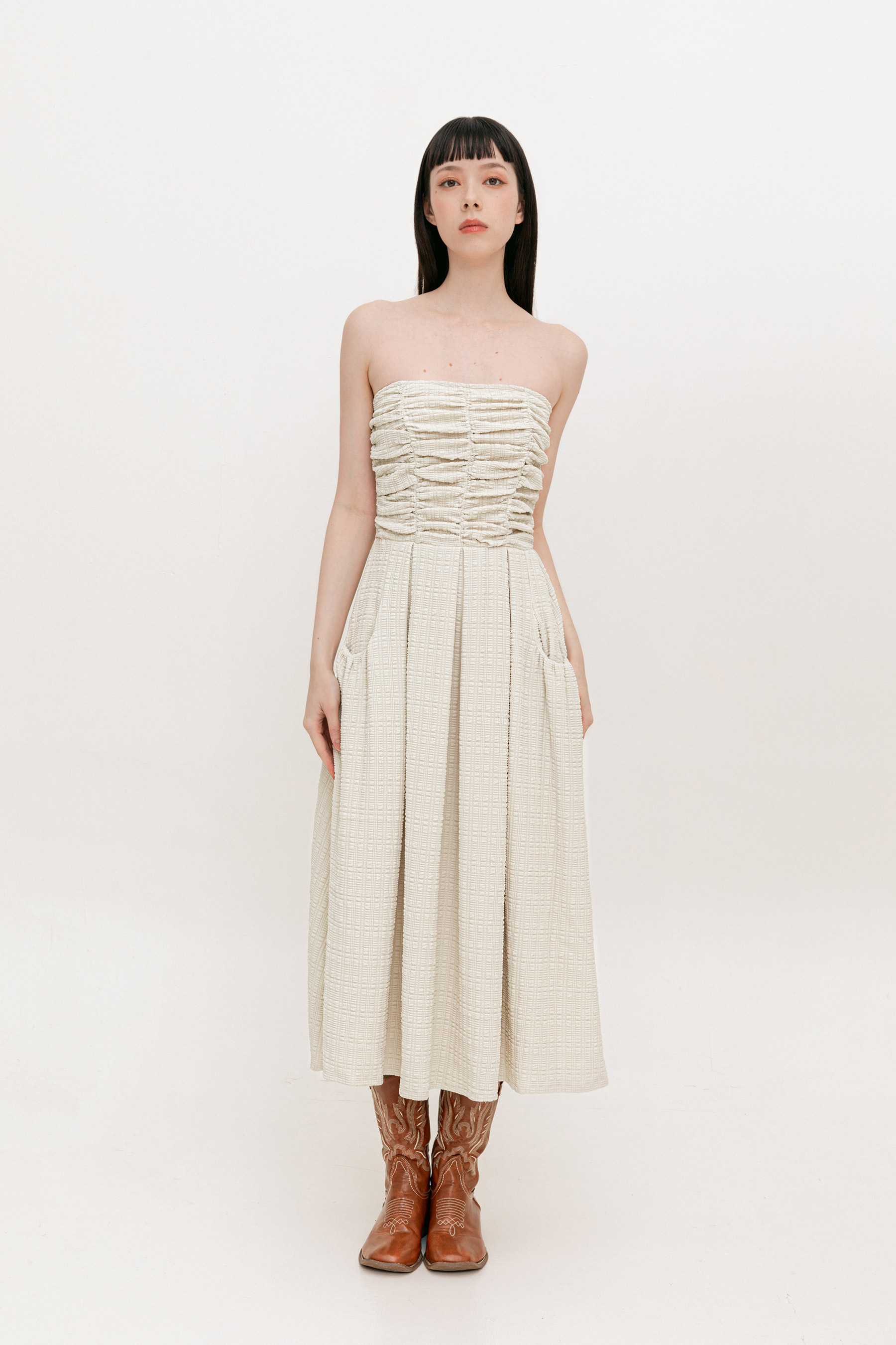 EVE DRESS - FAWN [BY MODPARADE]