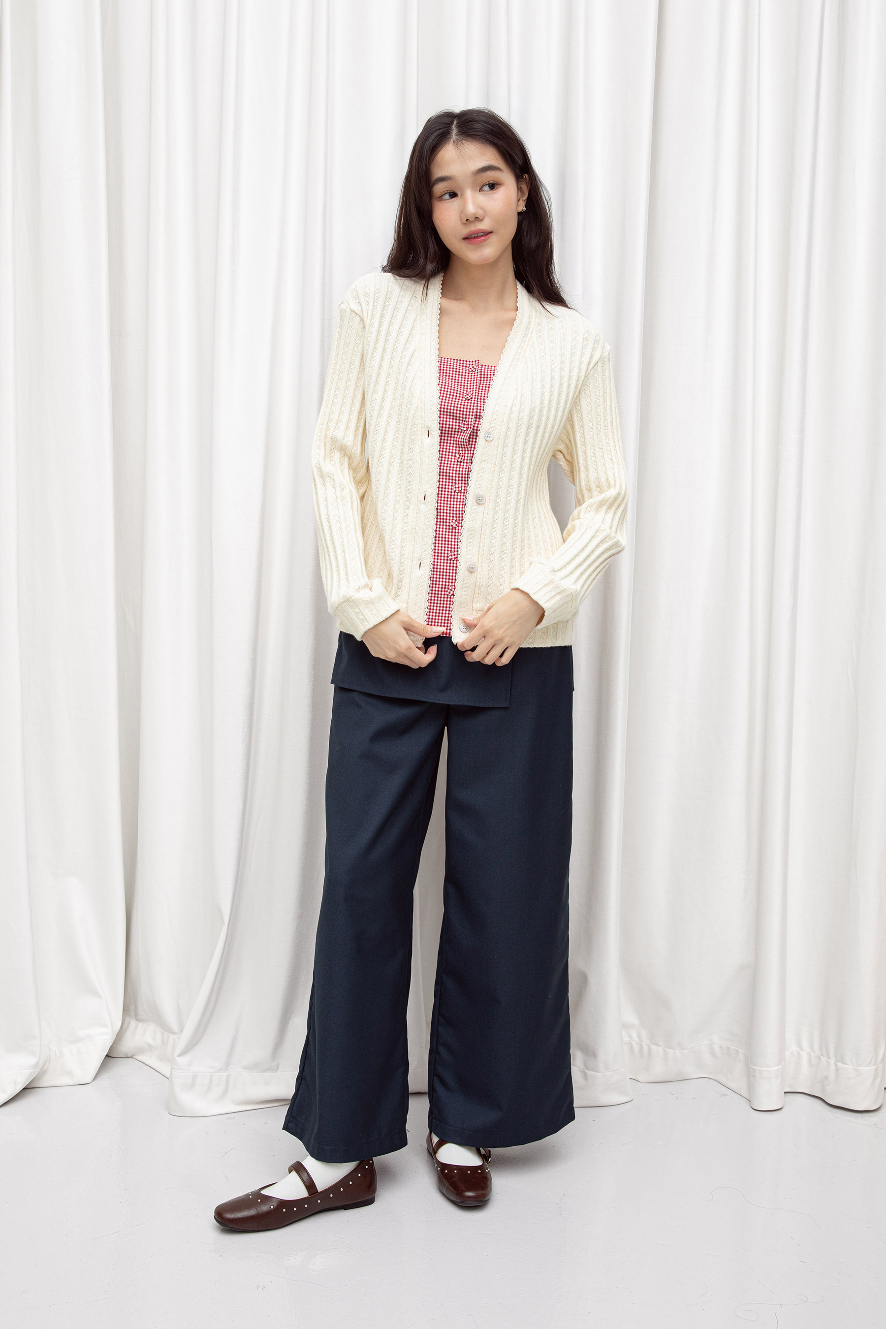 Bailey Bow Cardigan Beige