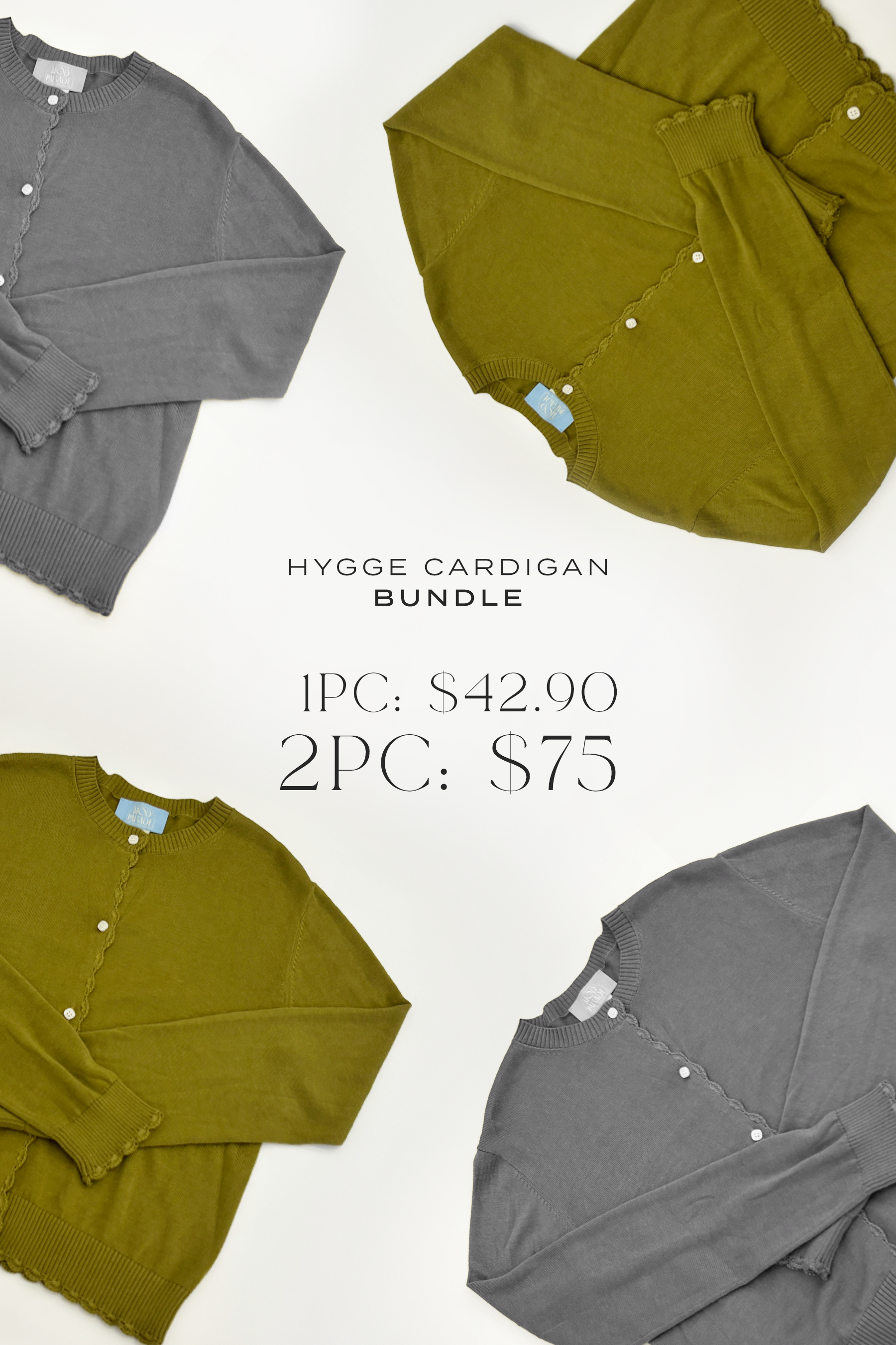 HYGGE CARDIGAN BUNDLE SET OF 2 [BY MODPARADE]