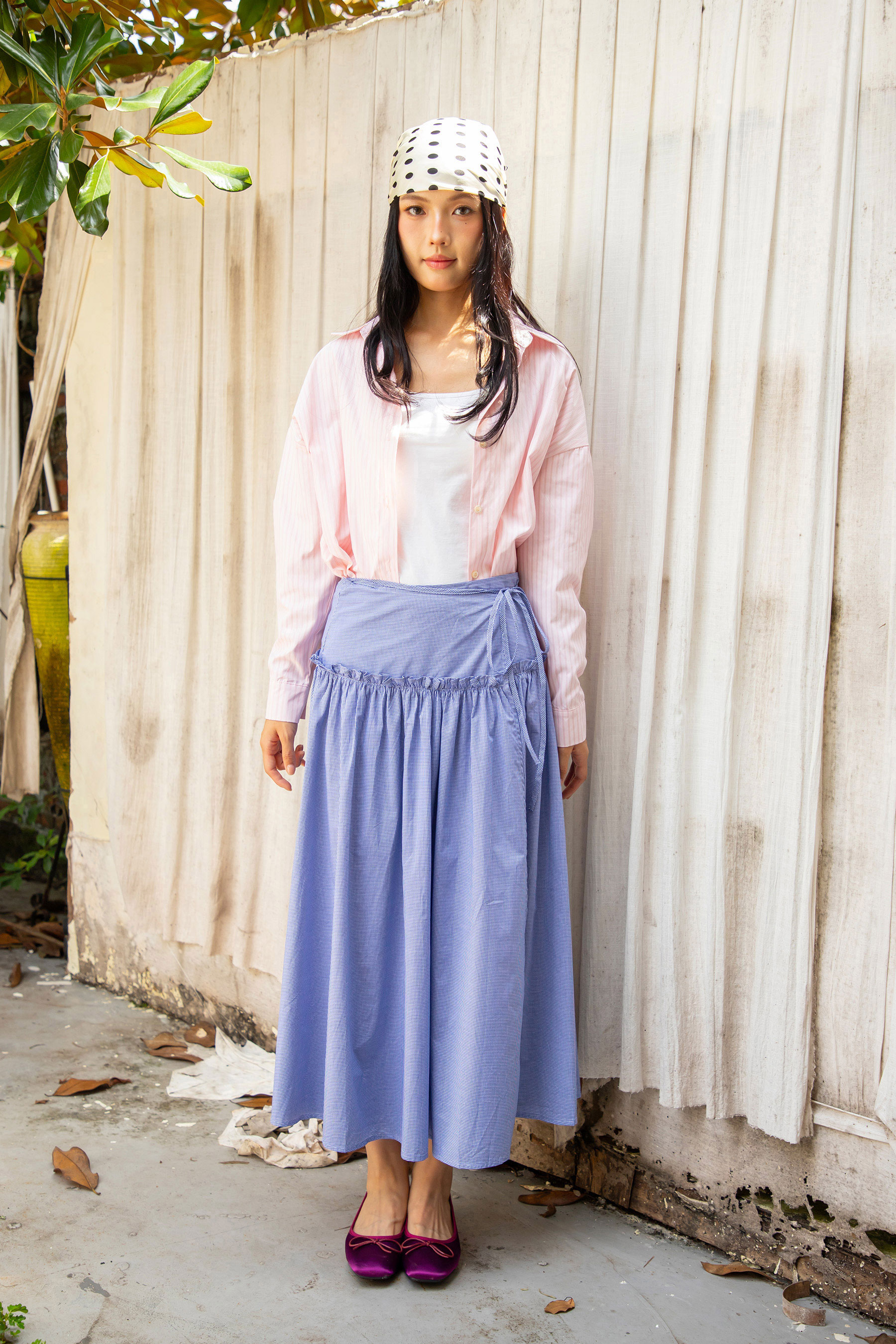 JANNE SKIRT - HABOUR GINGHAM [BY MODPARADE]