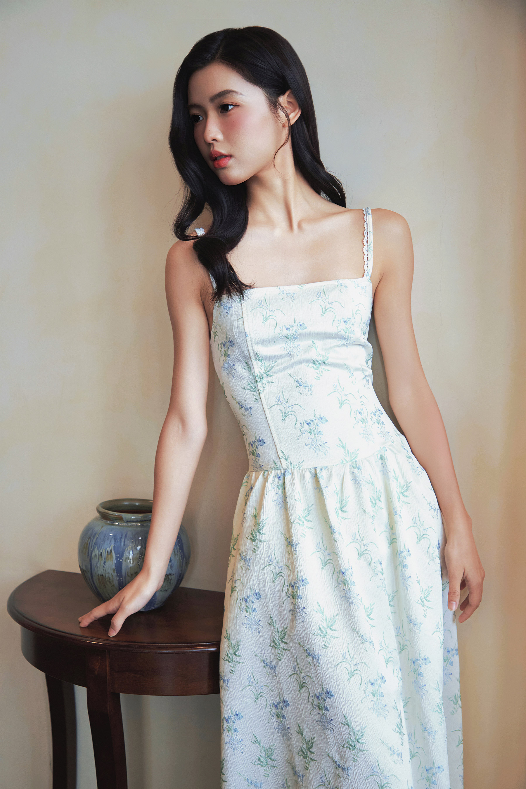 SUSSIE DRESS - PORCELAIN VALE [BY MODPARADE]