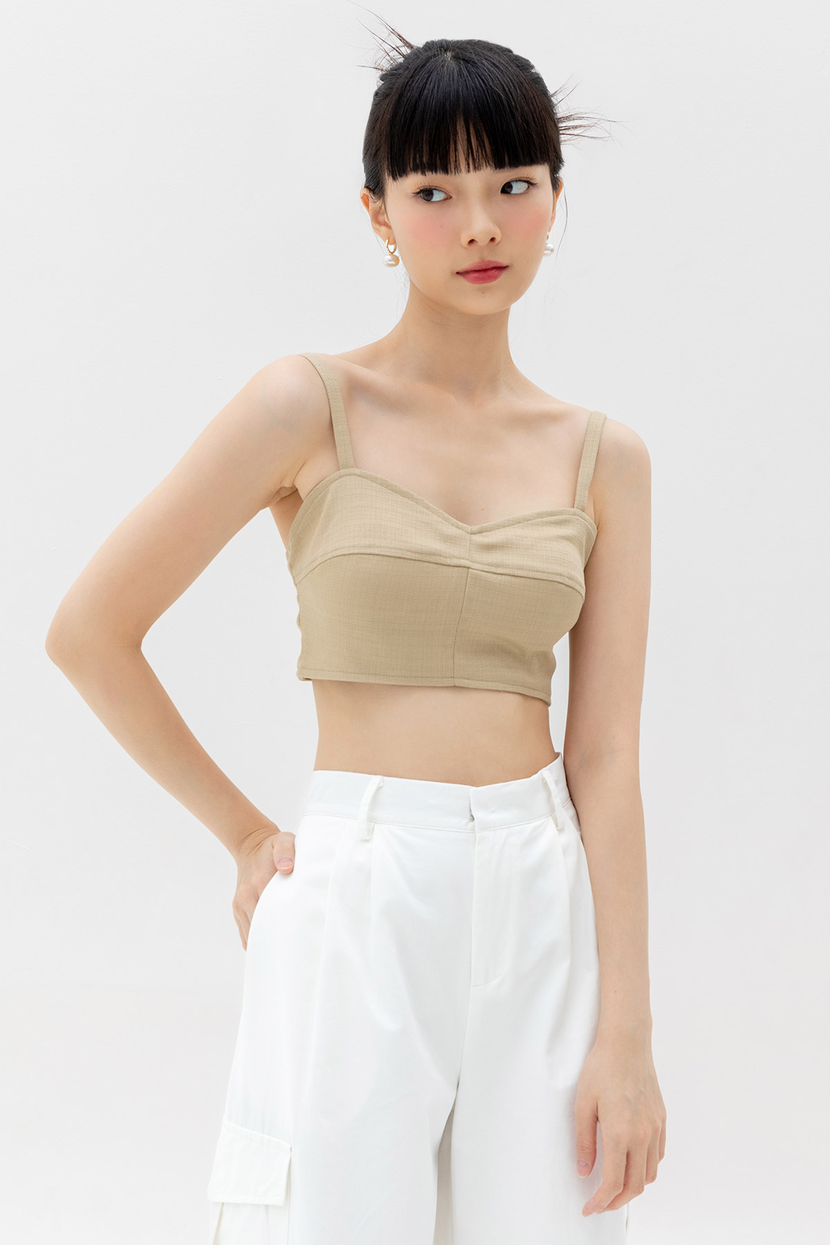 *SALE* LUNA PADDED TOP - GINGER ALE [BY MODPARADE]