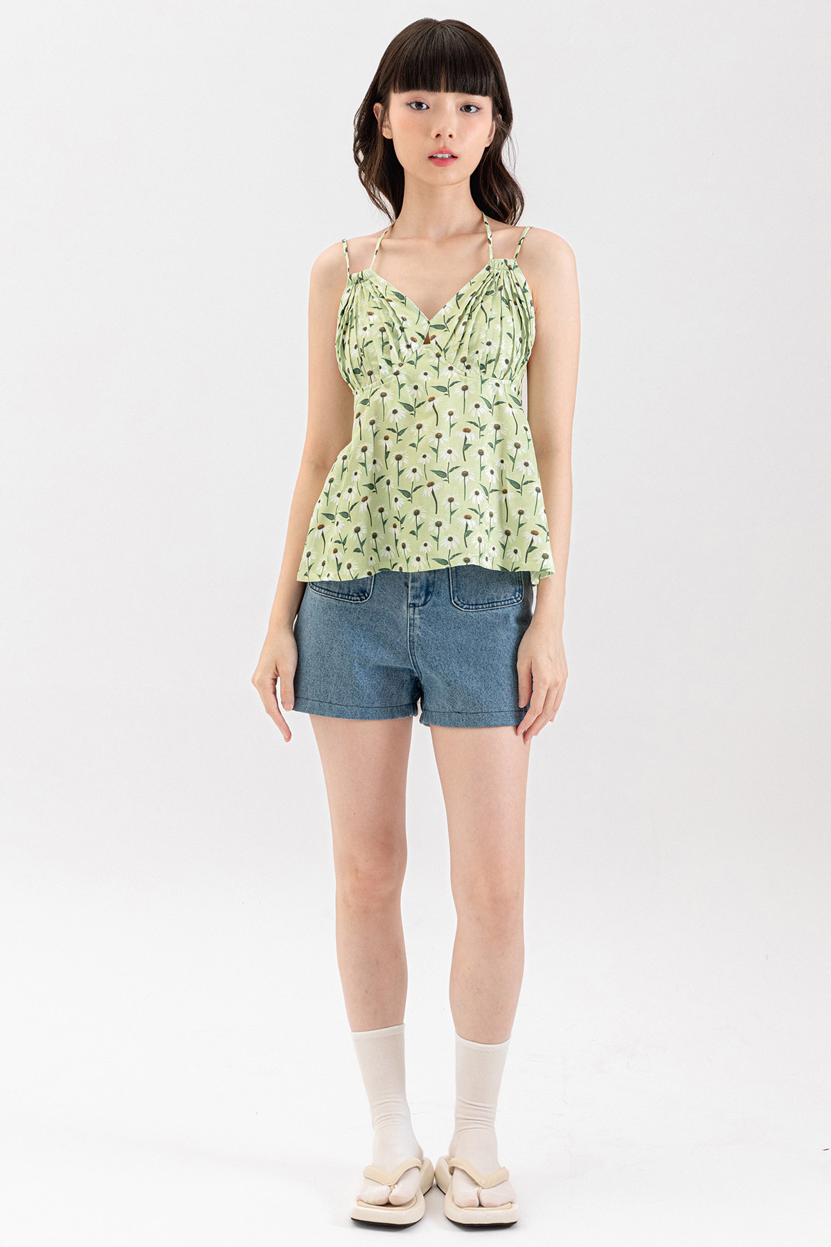 DAFNE PADDED TOP - SPRING FIELD [BY MODPARADE]