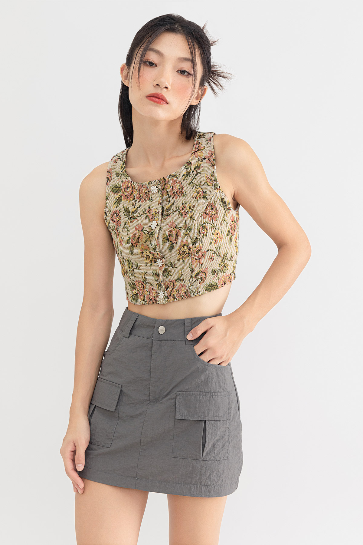 JACQUETTE TOP - KEEPSAKE ROSE [BY MODPARADE]
