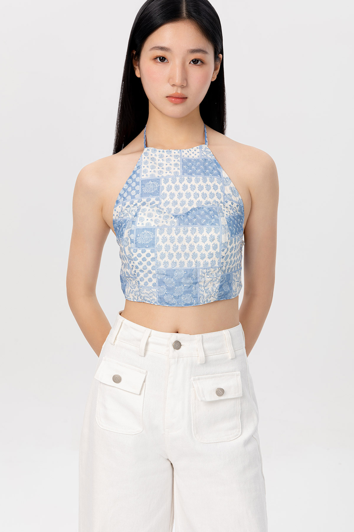 ABBY PADDED TOP - MEDLEY PATCHWORK [BY MODPARADE]