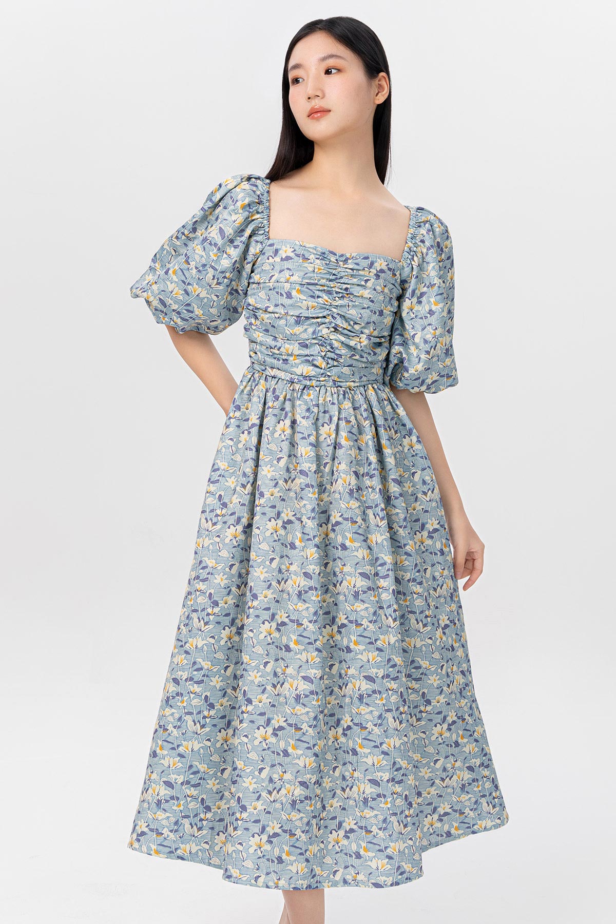 *SALE* REGINE DRESS - LILIES IN FULL BLOOM [BY MODPARADE]