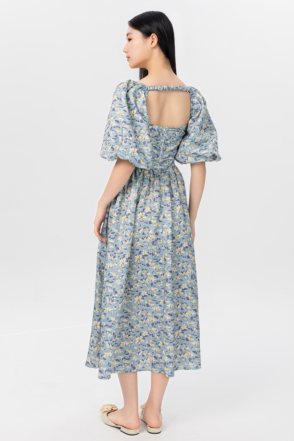 *SALE* REGINE DRESS - LILIES IN FULL BLOOM [BY MODPARADE]