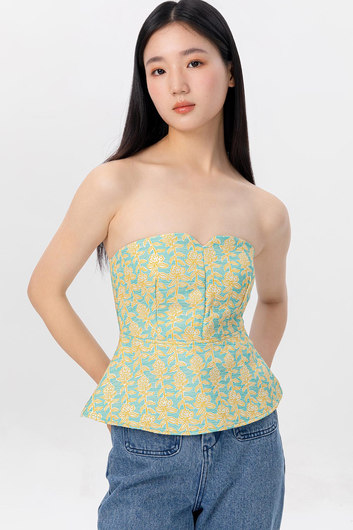 CYRIEL PADDED TOP - MORNING OSMANTHUS [BY MODPARADE]