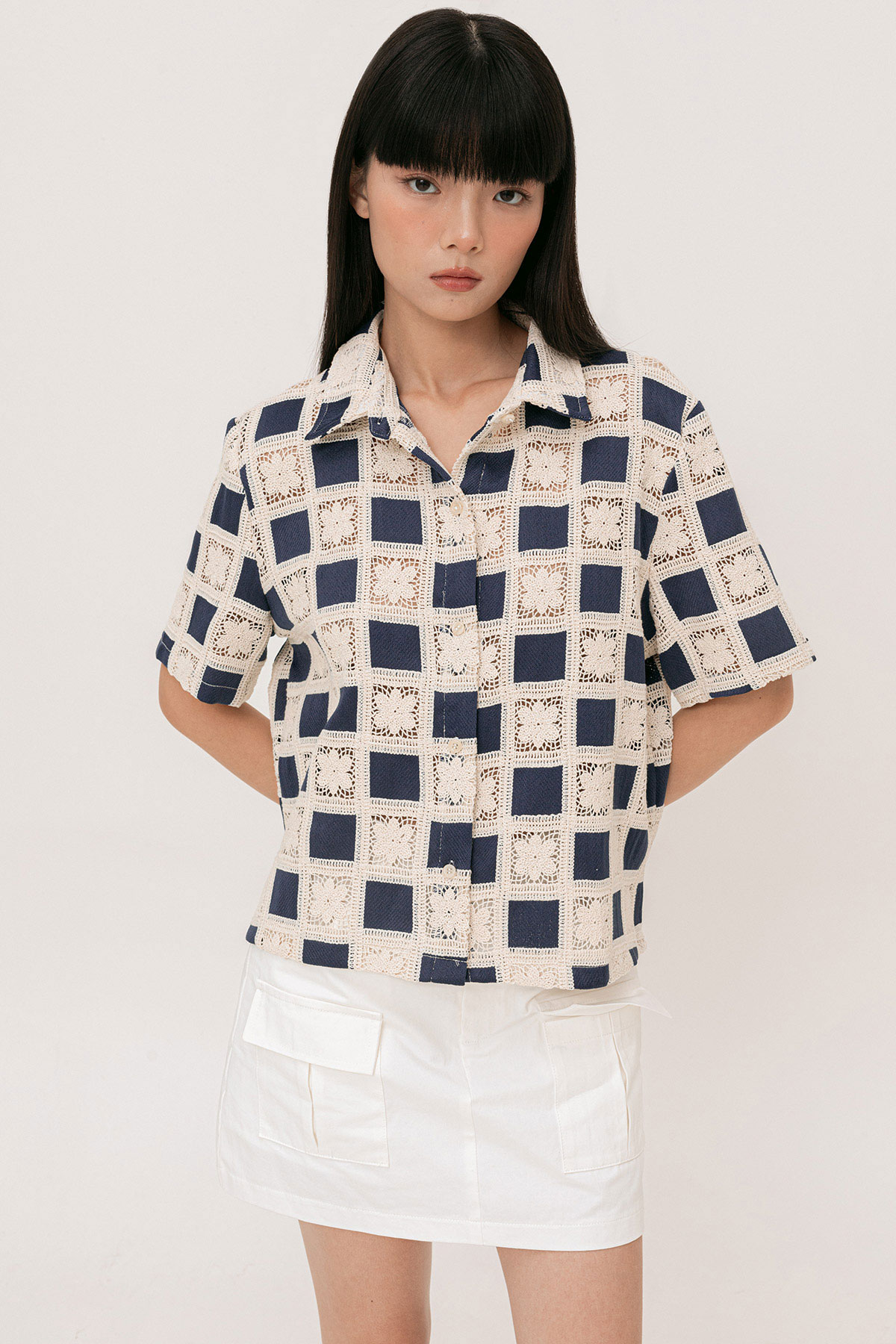 MARCEL TOP - WHIMSY CHECK [BY MODPARADE]