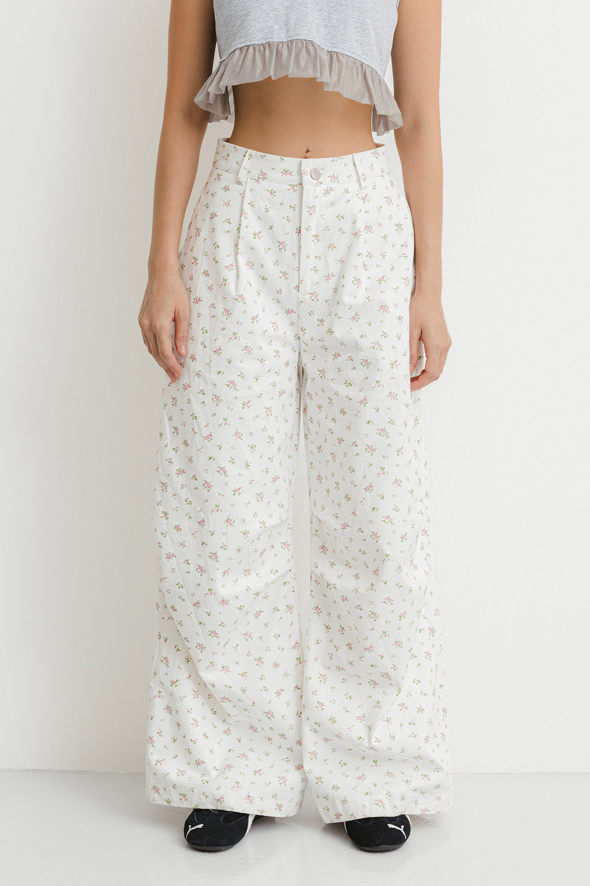 FRANKIE PANTS - WHITE GARDENIA [BY MODPARADE]