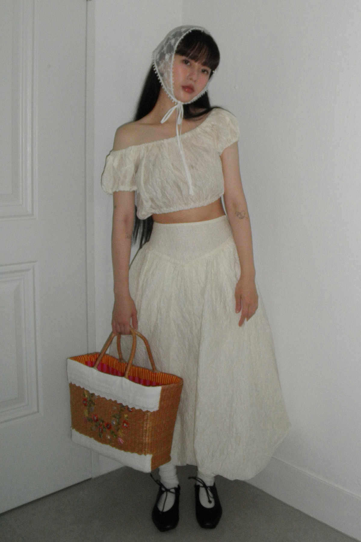 *BACKORDER* LEONTINE SKIRT - BLANC VINE [MODPARADE X Q2HAN]