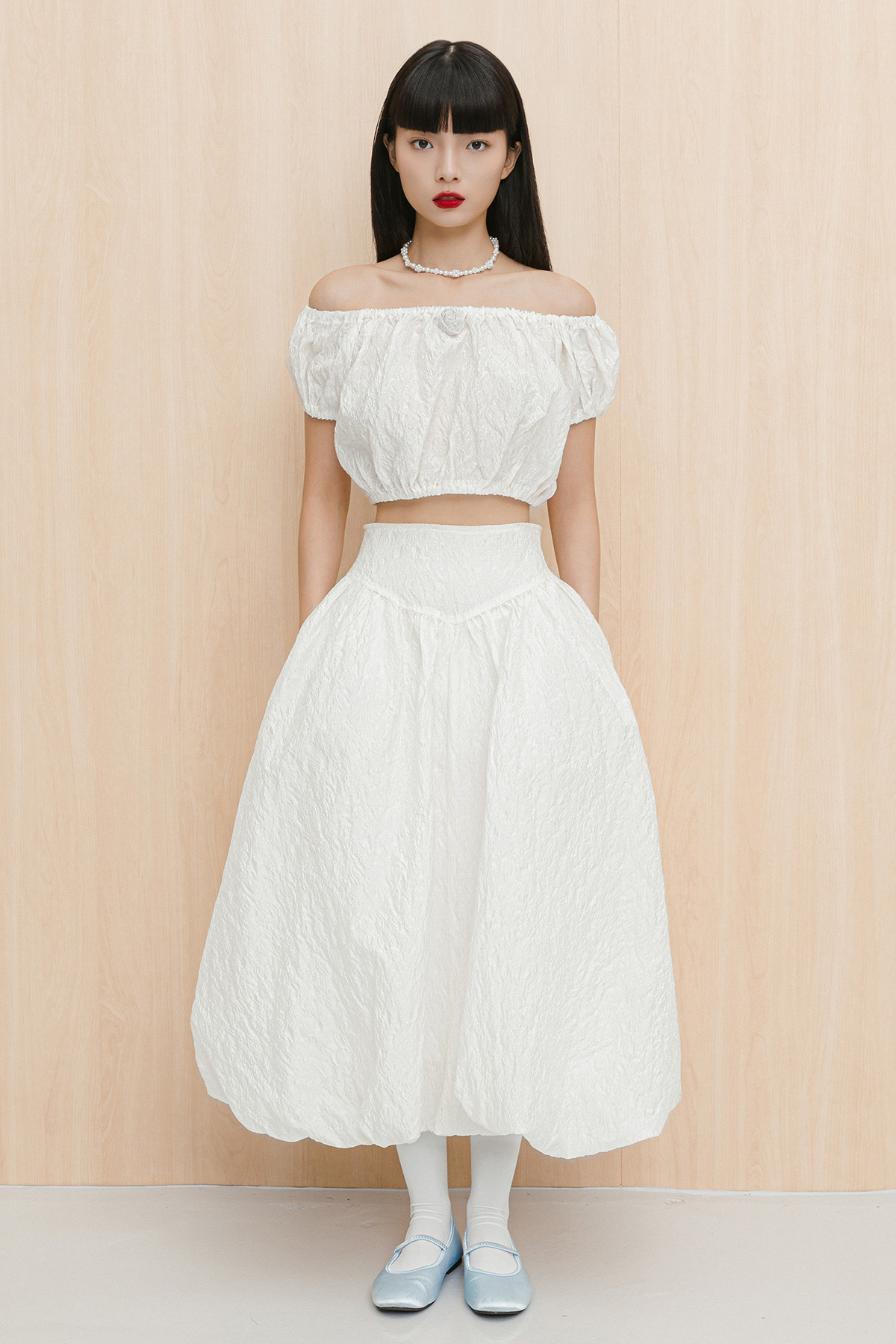 *BACKORDER* LEONTINE SKIRT - BLANC VINE [MODPARADE X Q2HAN]