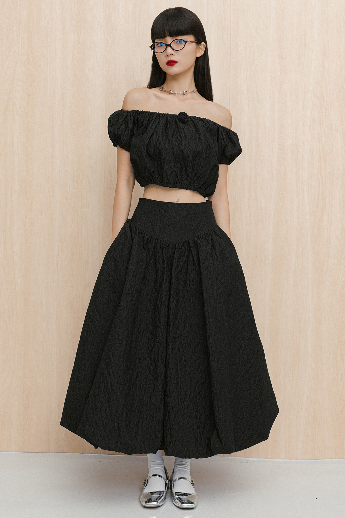 *BACKORDER* LEONTINE SKIRT - NOIR VINE [MODPARADE X Q2HAN]