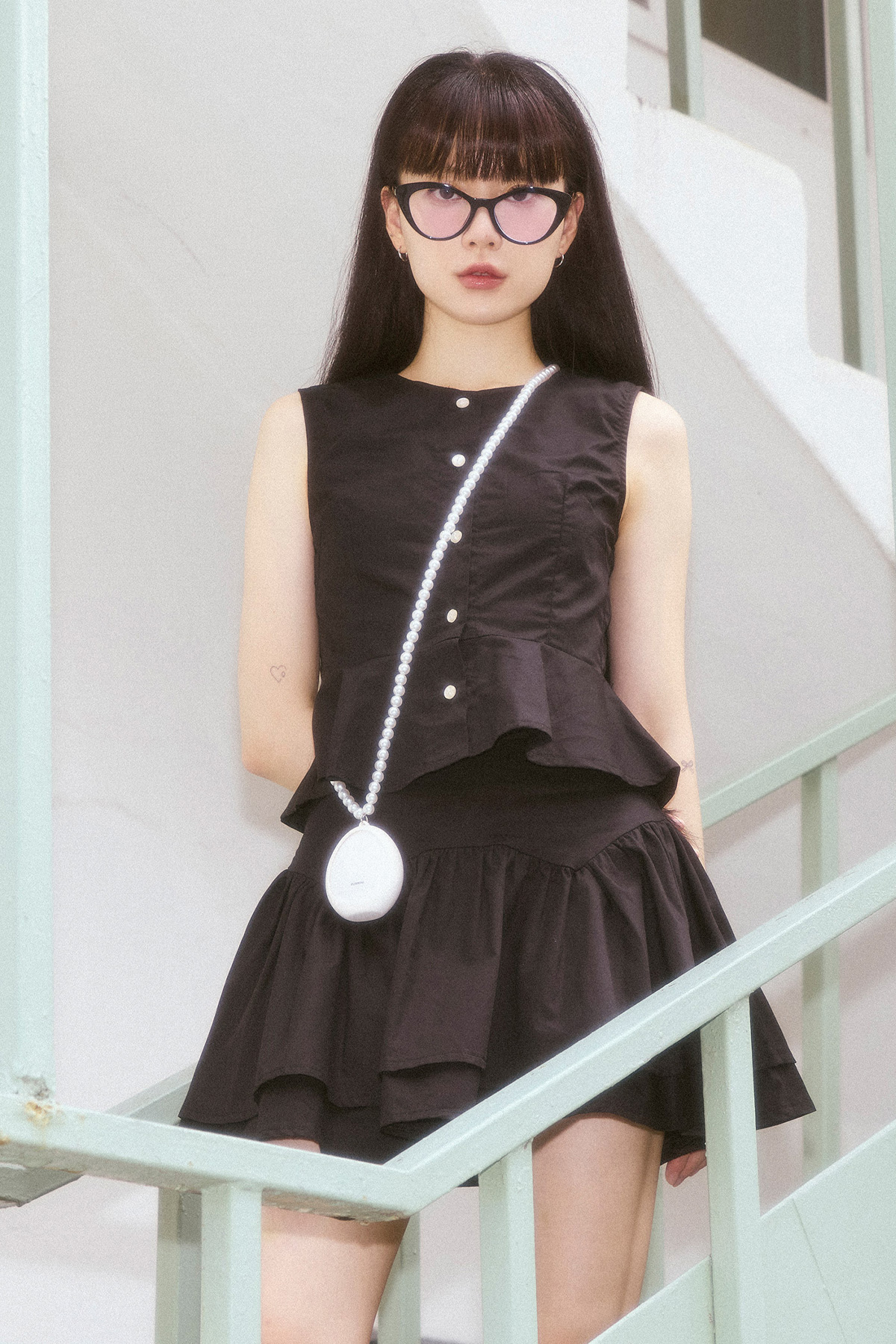 *BACKORDER* PAULETTE TOP - NOIR [MODPARADE X Q2HAN]