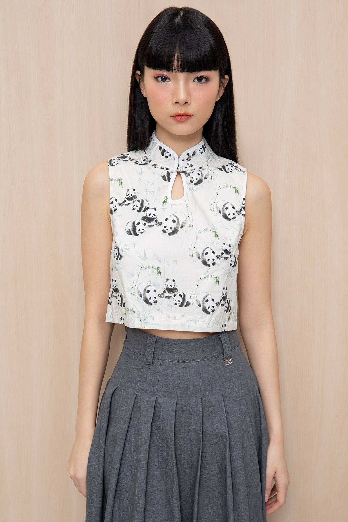 *BACKORDER* JIA CHEONGSAM TOP - PANDA [BY MODPARADE]