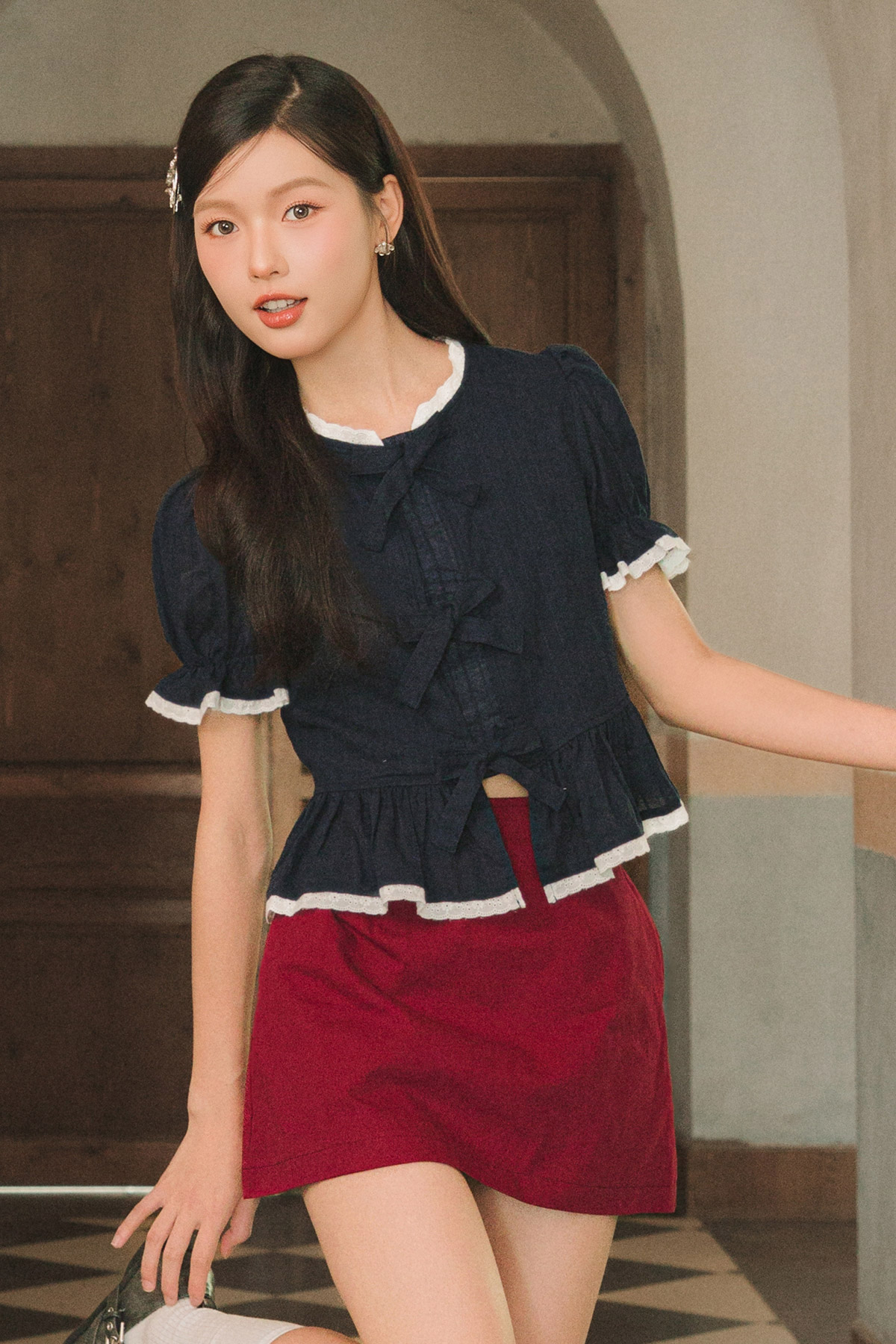 KERRY TOP - NAVY [BY MODPARADE]