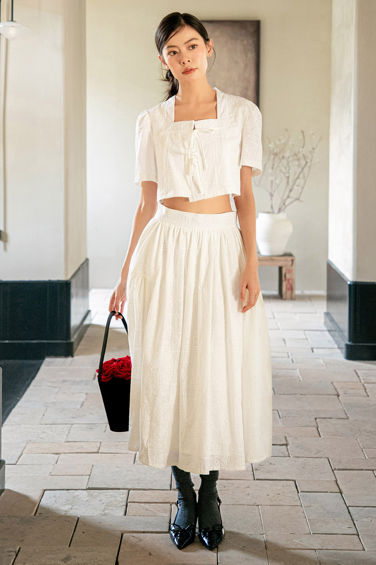 LAURETTE SKIRT - BLANC [BY MODPARADE]