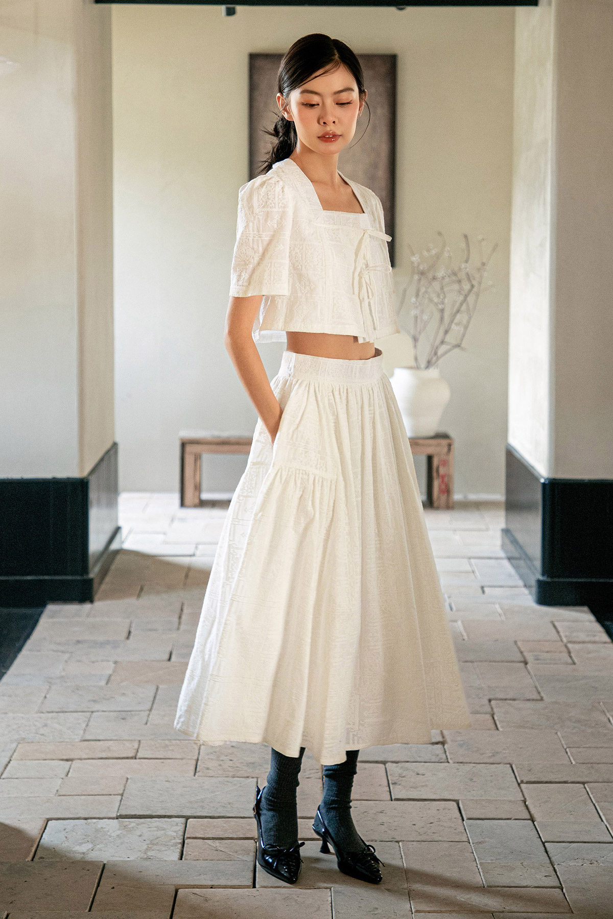 LAURETTE SKIRT - BLANC [BY MODPARADE]