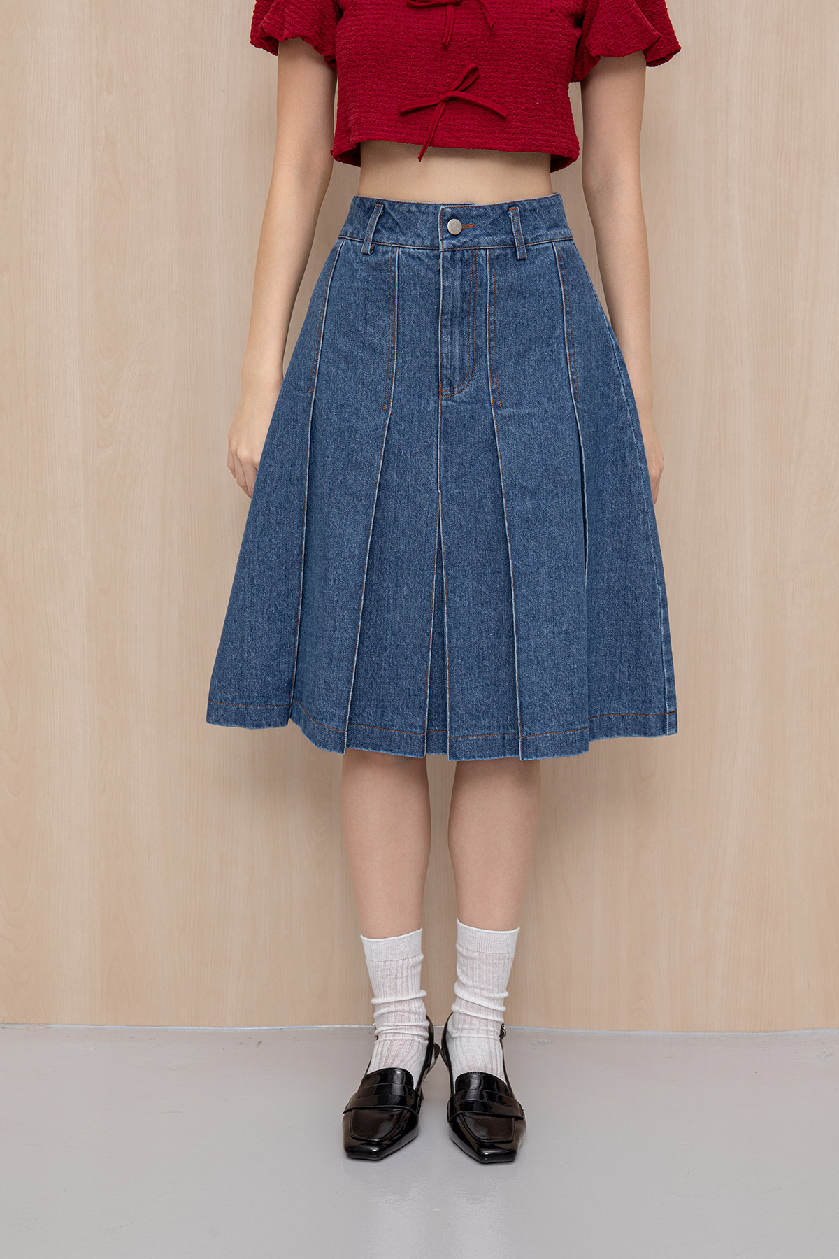 PHIL SKIRT - MEDIUM WASH [BY MODPARADE]