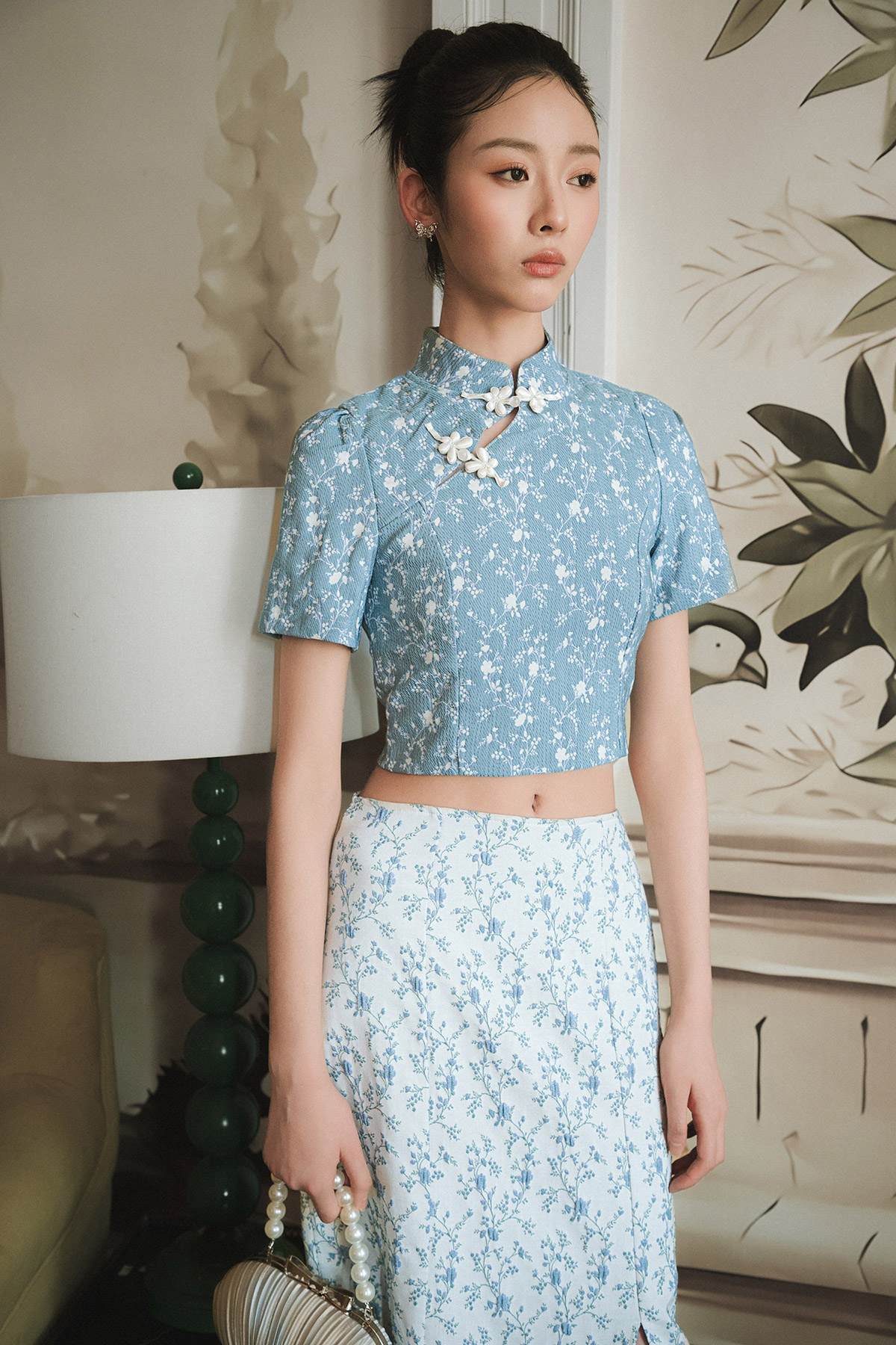 XUE CHEONGSAM TOP - CELESTIAL BLOSSOM [BY MODPARADE]