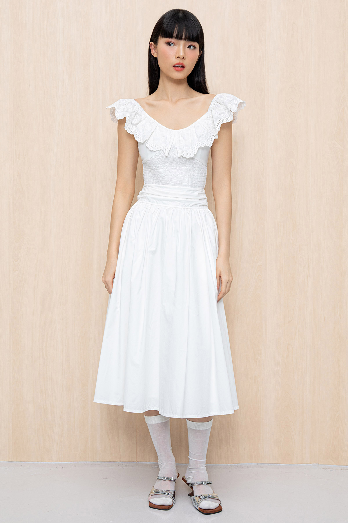 OTTILA SKIRT - BLANC [BY MODPARADE]