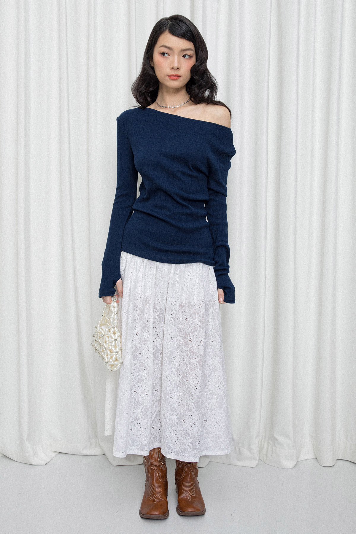 DARCY SKIRT - BLANC LACE [BY MODPARADE]