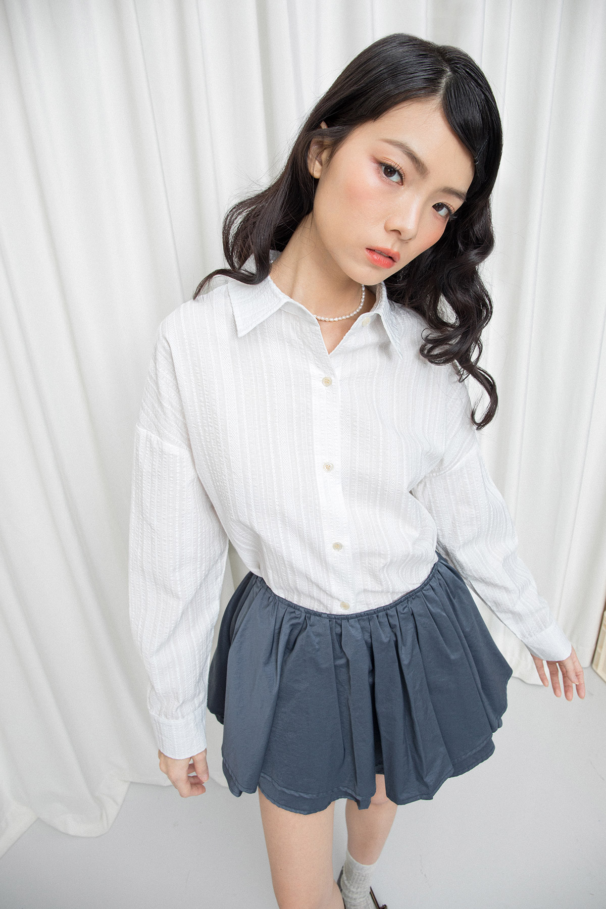 LAUREN SHIRT - BLANC STITCH [BY MODPARADE]