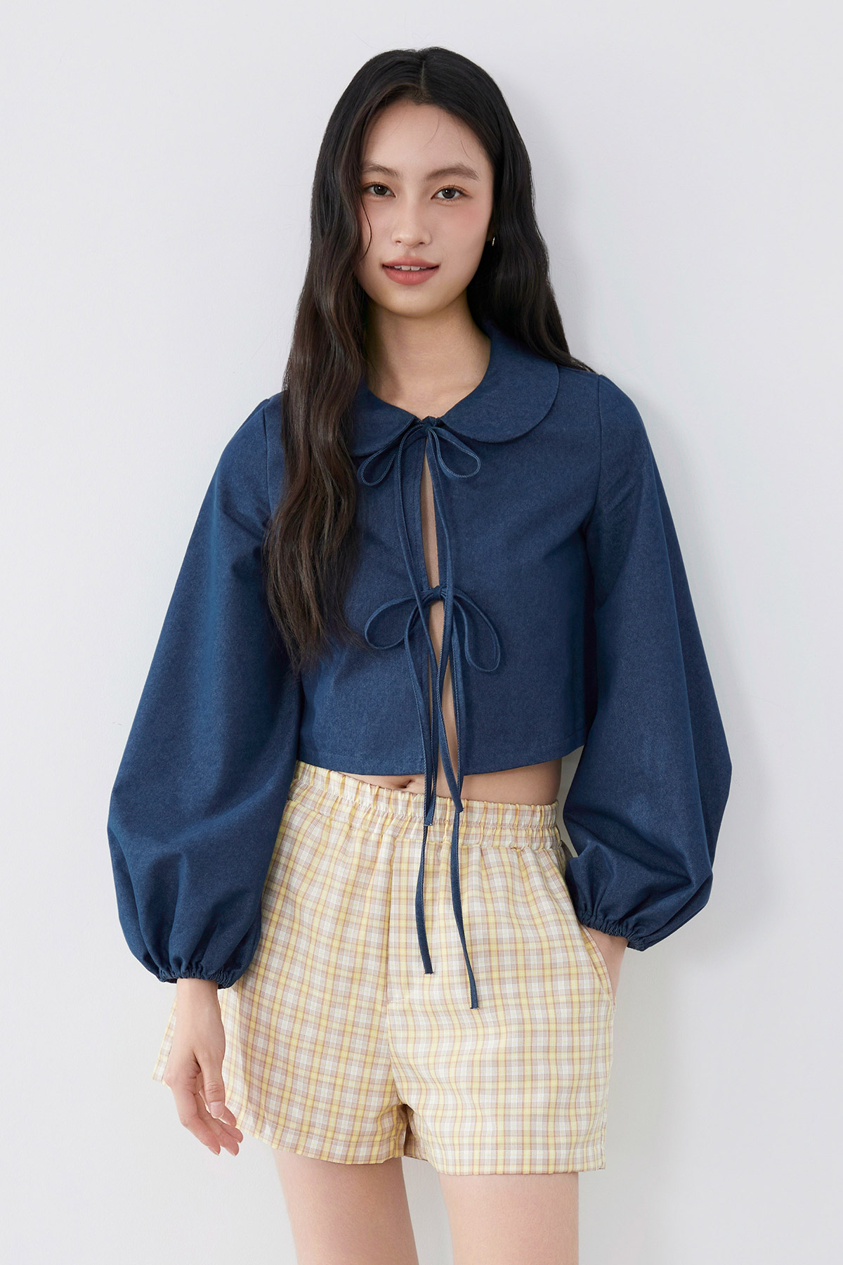 MARTHA TOP - MEDIUM WASH [BY MODPARADE]