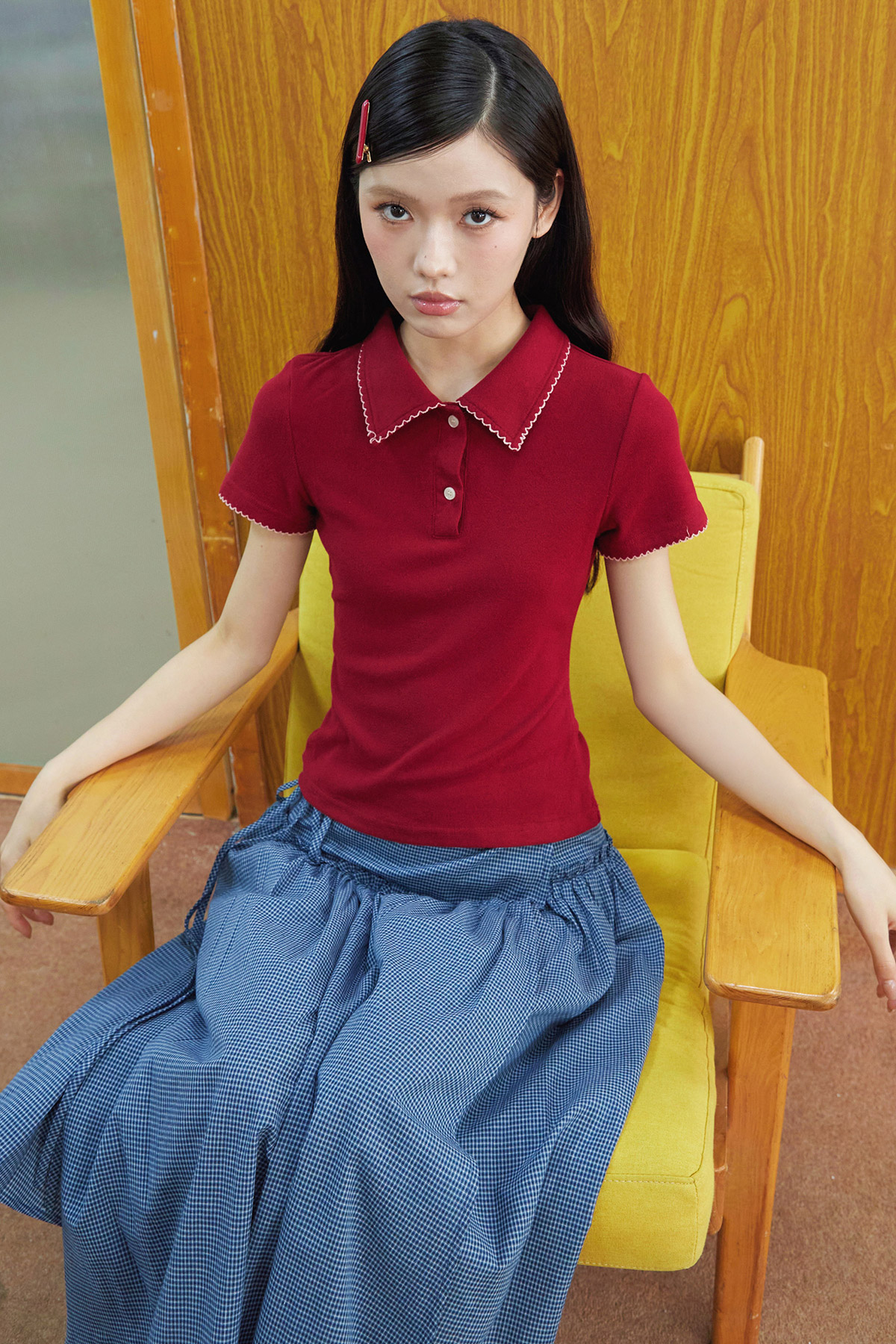 SOPHIE POLO TOP - GARNET [BY MODPARADE]