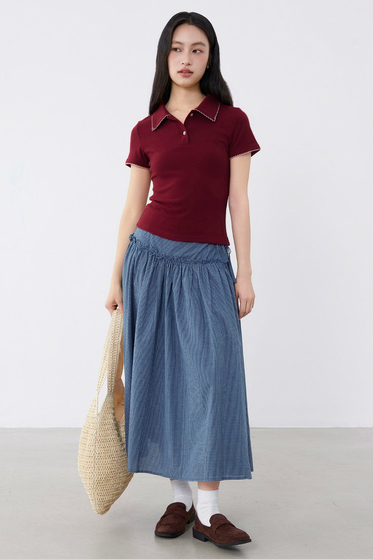 SOPHIE POLO TOP - GARNET [BY MODPARADE]