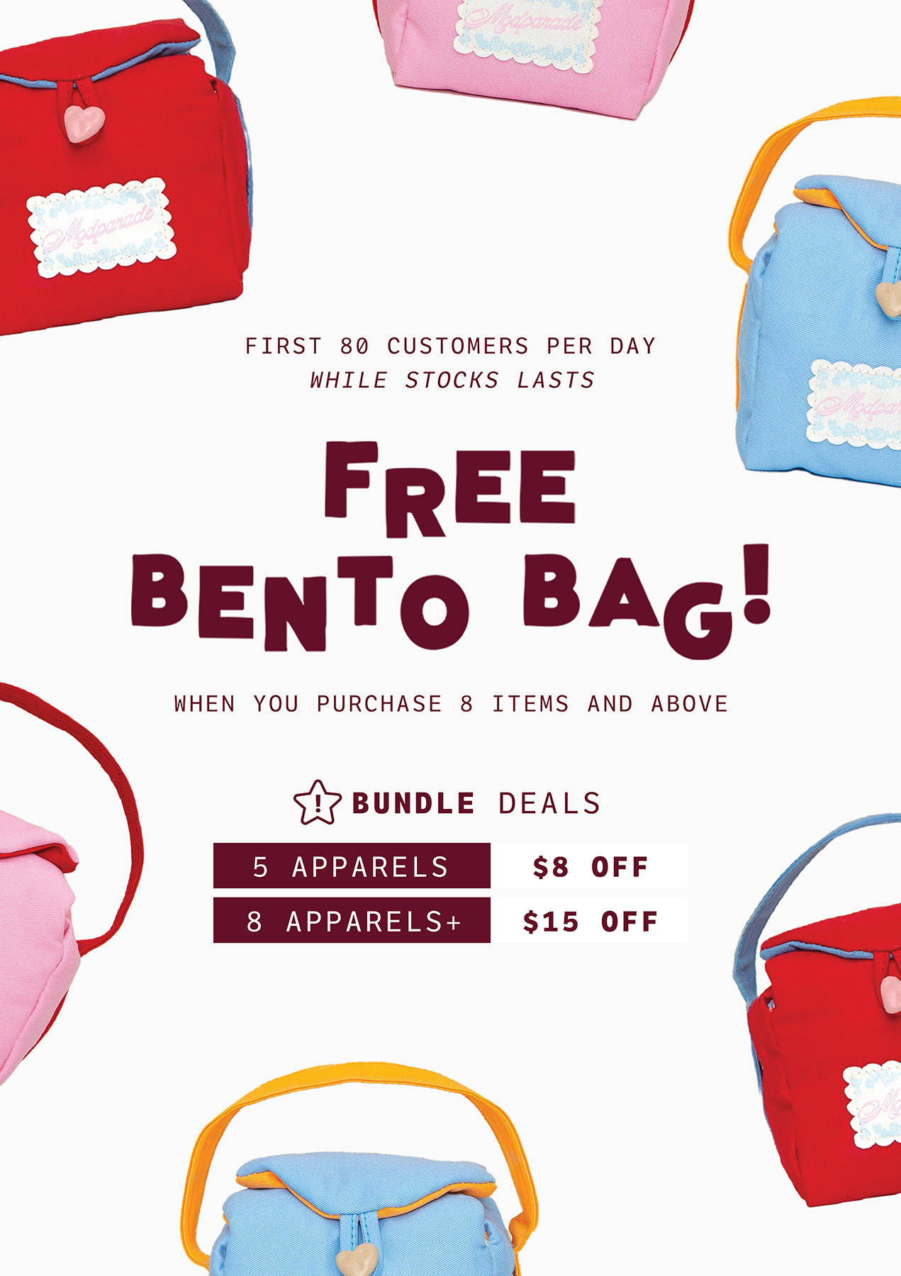 1 x BENTO BAG WAREHAUS 2025 FREEBIE (WITH PURCHASE ABOVE 8 WHS APPARELS)