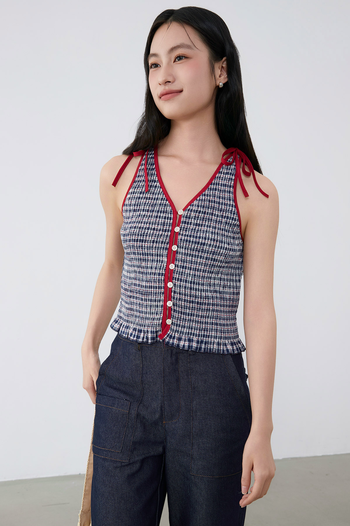SONJA TOP - AMOUR CHECK [BY MODPARADE]
