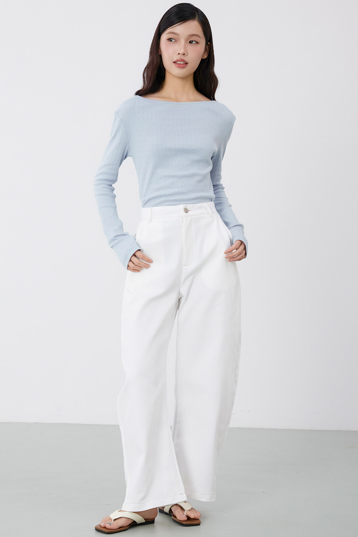 ERNIE BARREL JEANS - IVORY [BY MODPARADE]