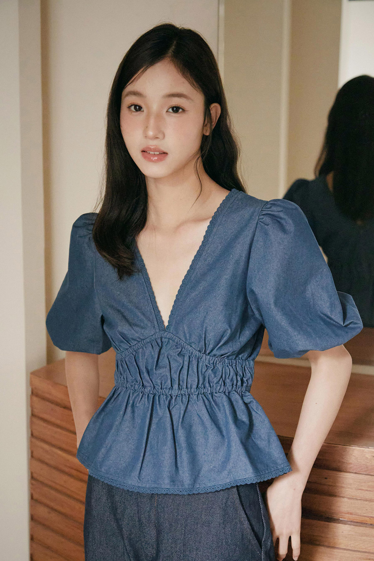 PIPER TOP - MEDIUM WASH [BY MODPARADE]