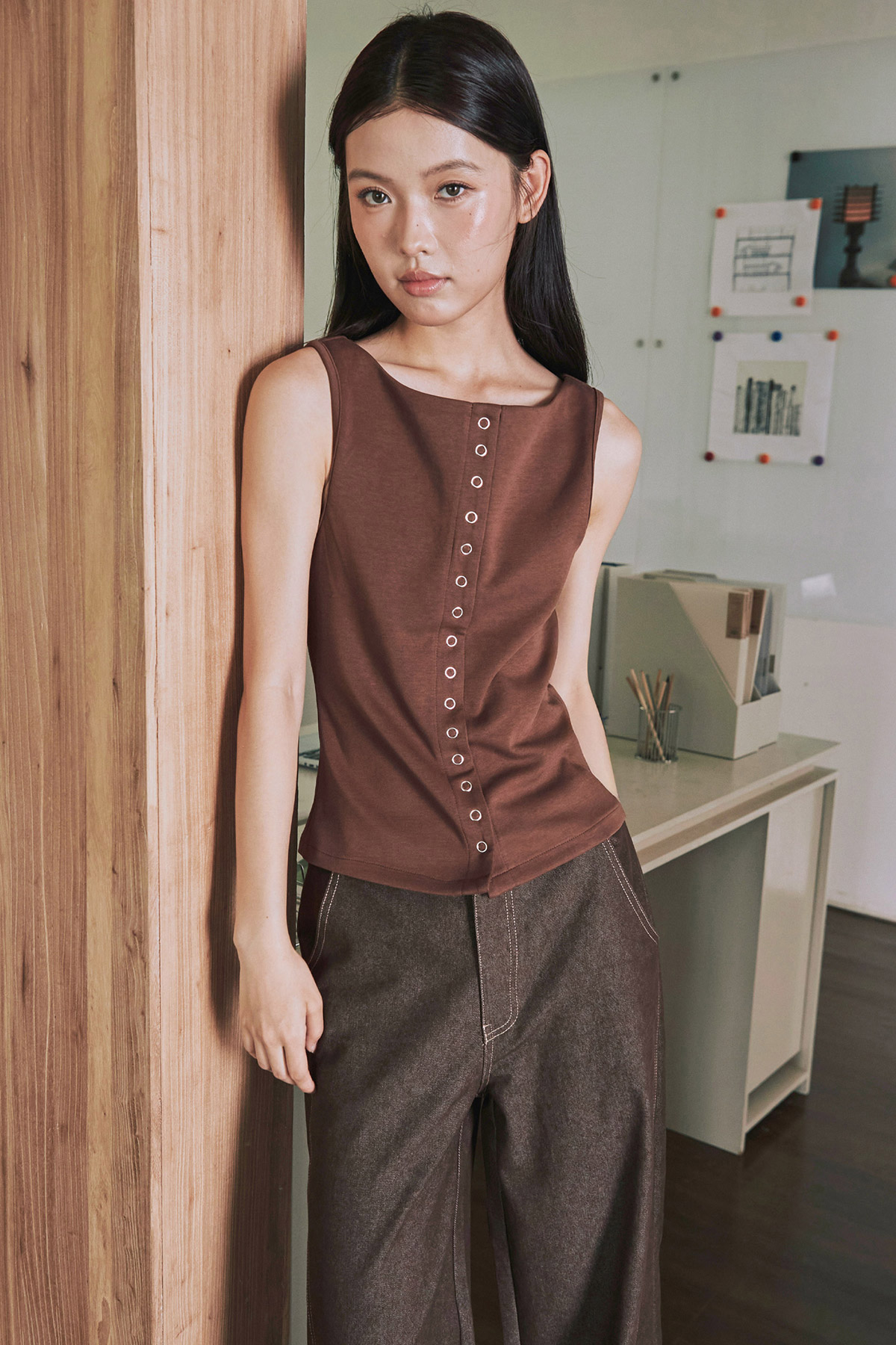 SABINE TOP - MOCHA [BY MODPARADE]