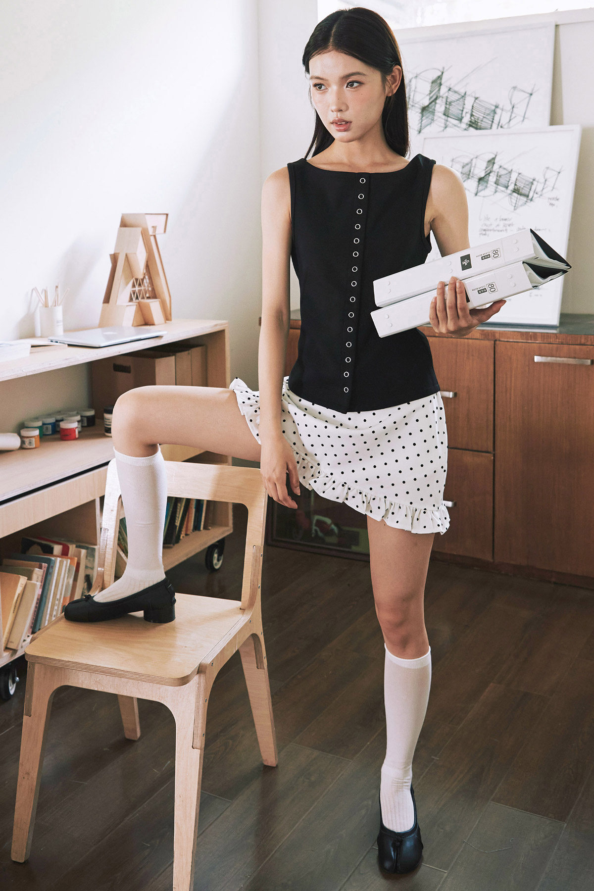 SABINE TOP - NOIR [BY MODPARADE]