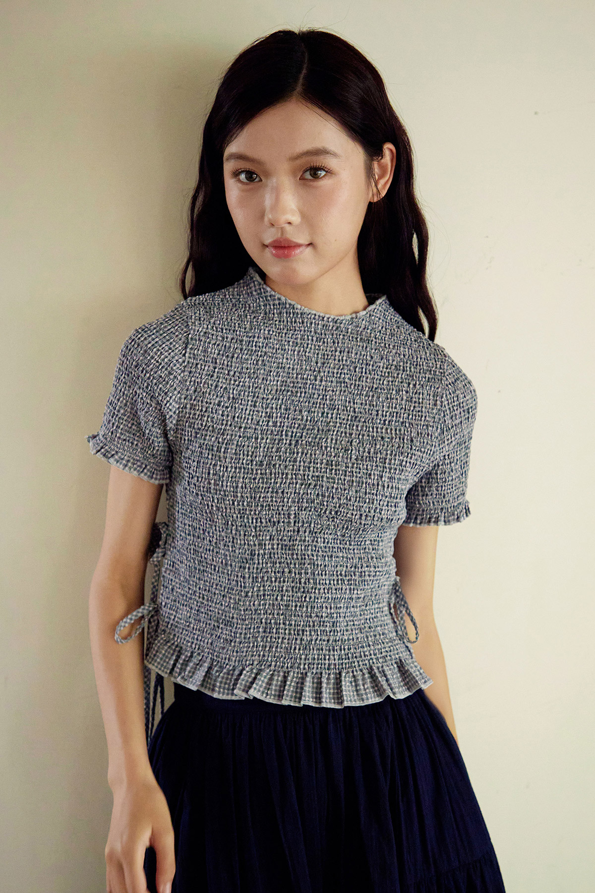 LYKKE TOP - SUGARPLUM CHECK [BY MODPARADE]