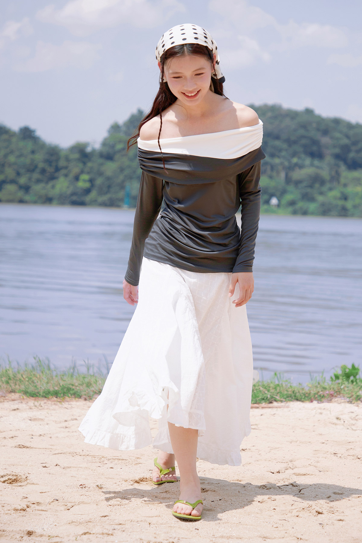 MALENE TOP - CHARCOAL [BY MODPARADE]