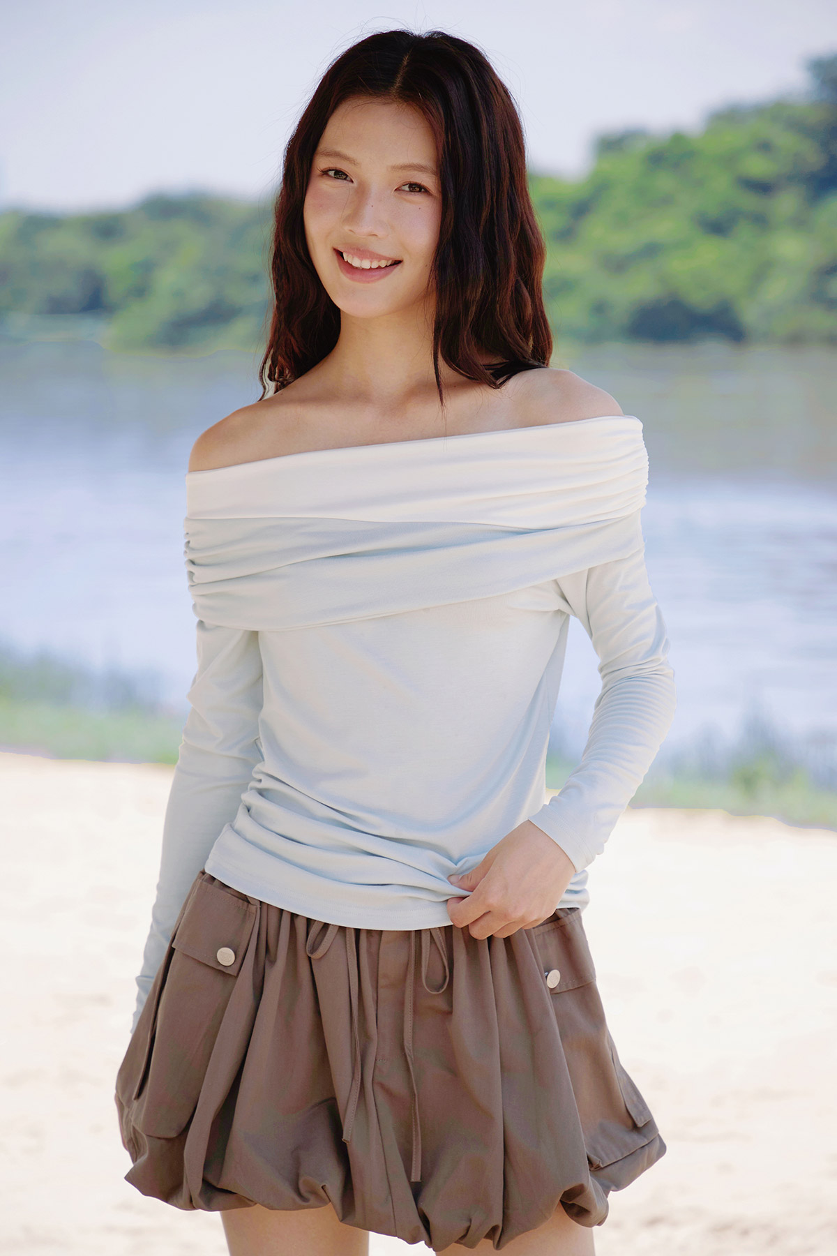 MALENE TOP - SEAFOAM [BY MODPARADE]