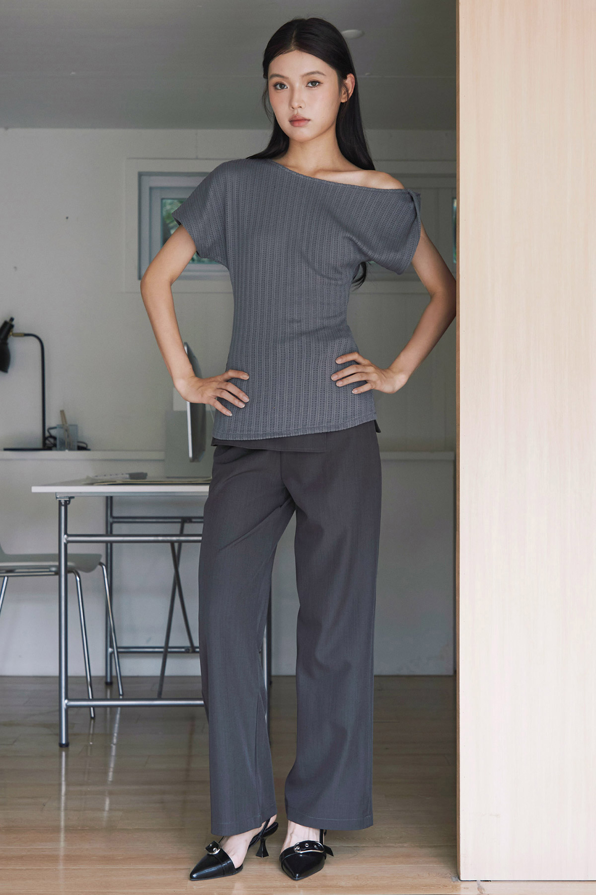MILLIE TOP - GREY [BY MODPARADE]