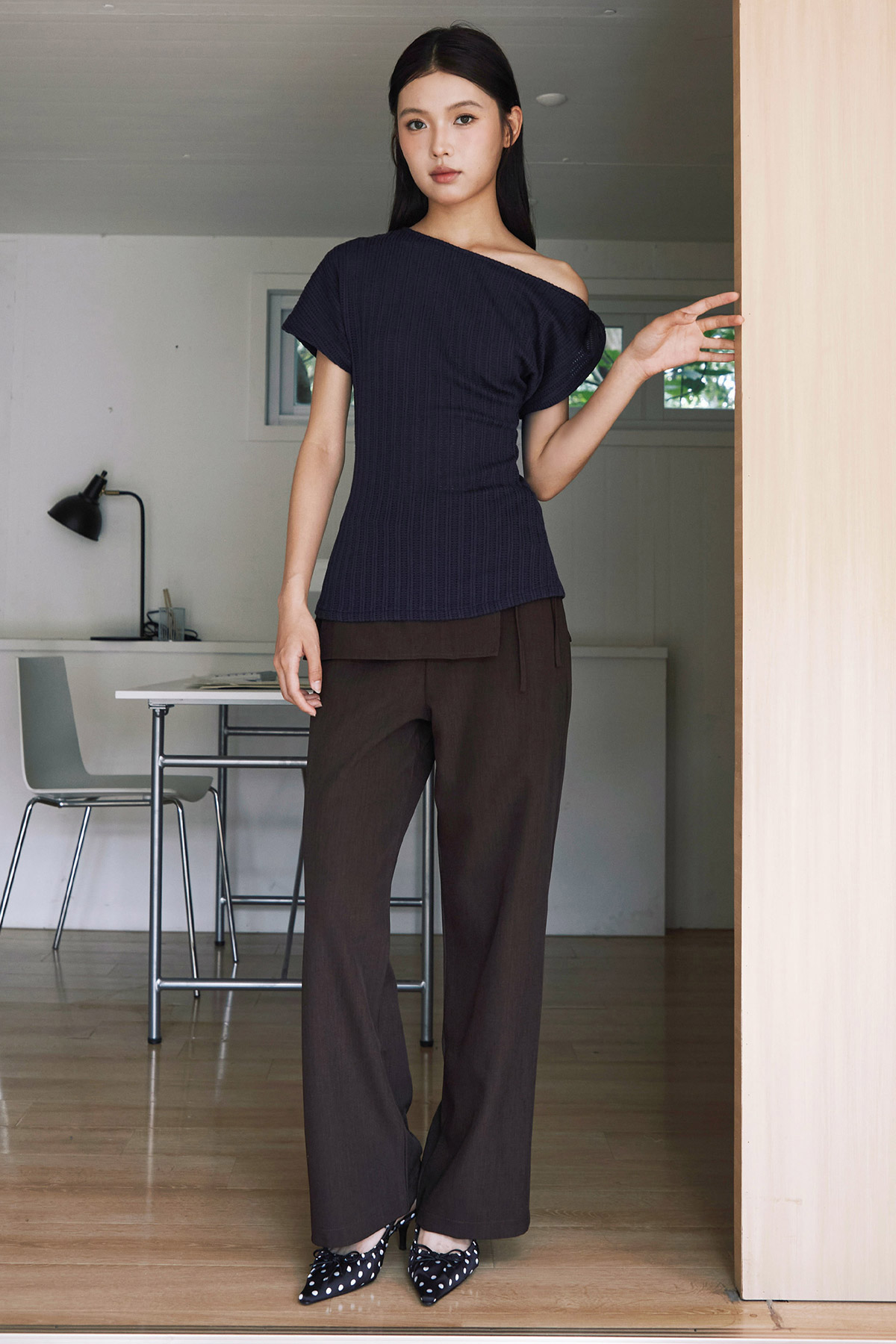 MILLIE TOP - NAVY [BY MODPARADE]