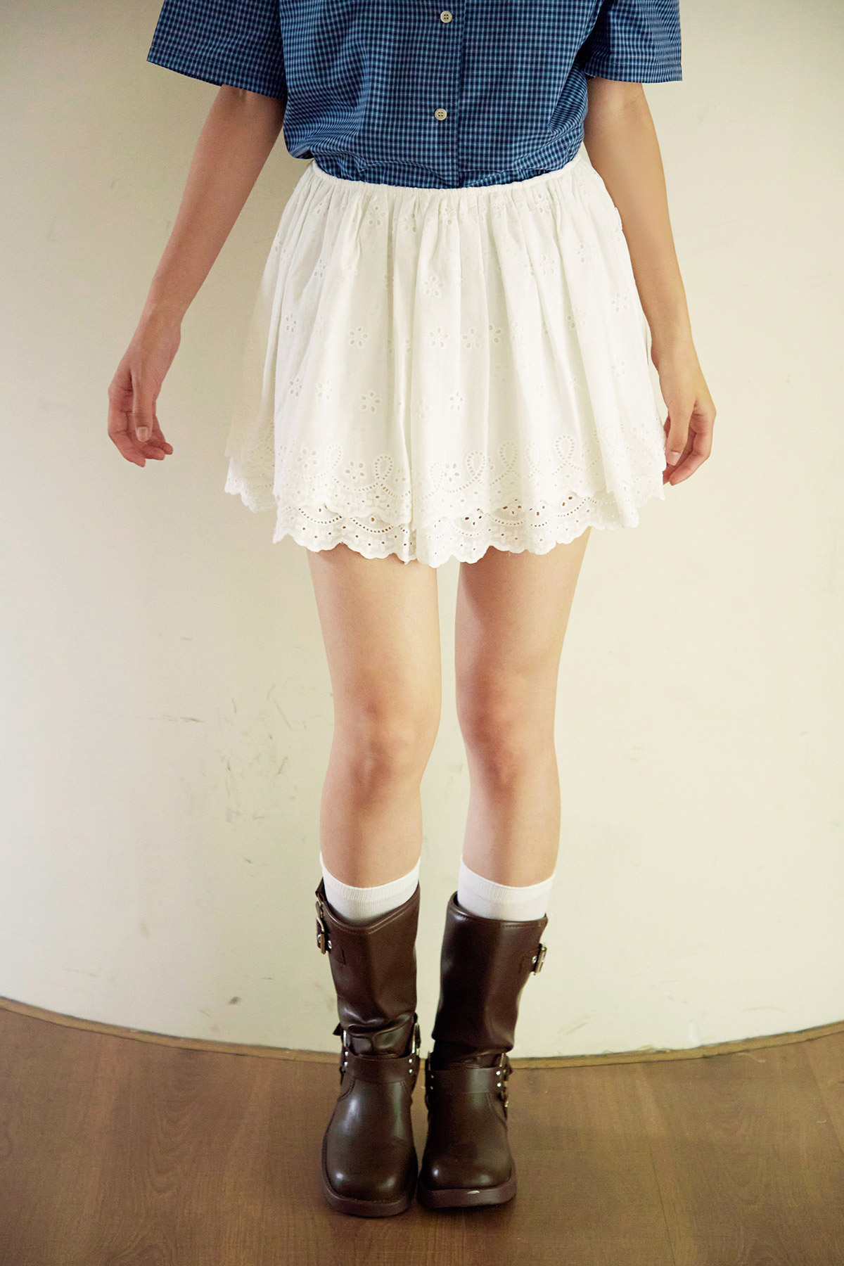 NOELLE SKORTS - IVORY PETAL [BY MODPARADE]