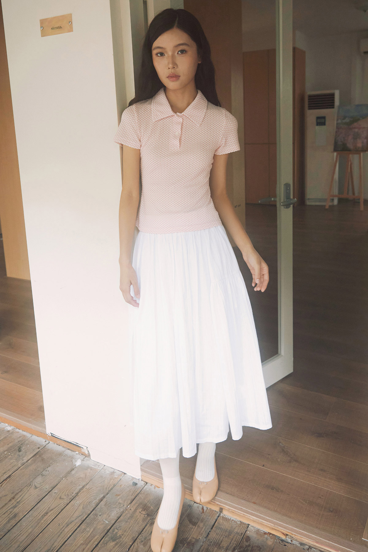 SOPHIE POLO TOP - ROSEMILK [BY MODPARADE]