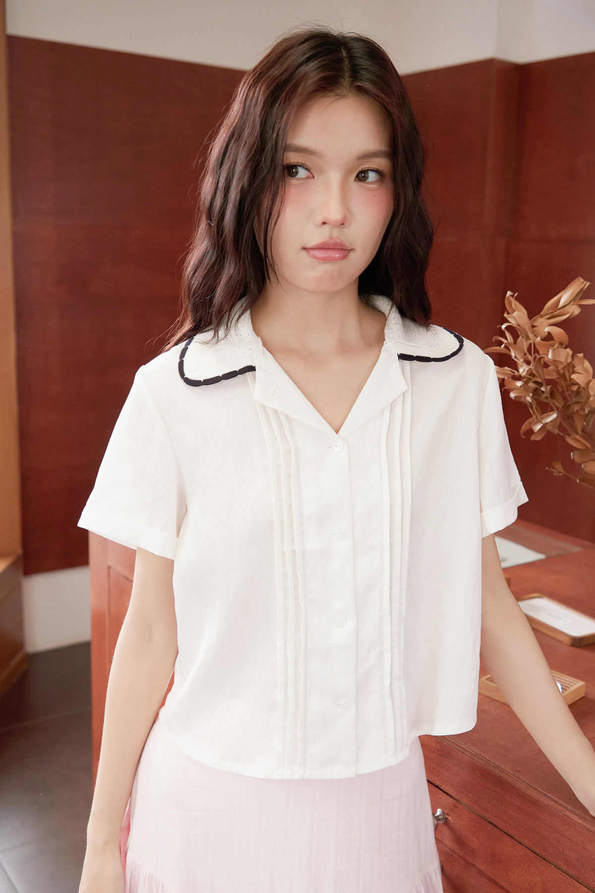 AUBREY SHIRT - IVORY [BY MODPARADE]