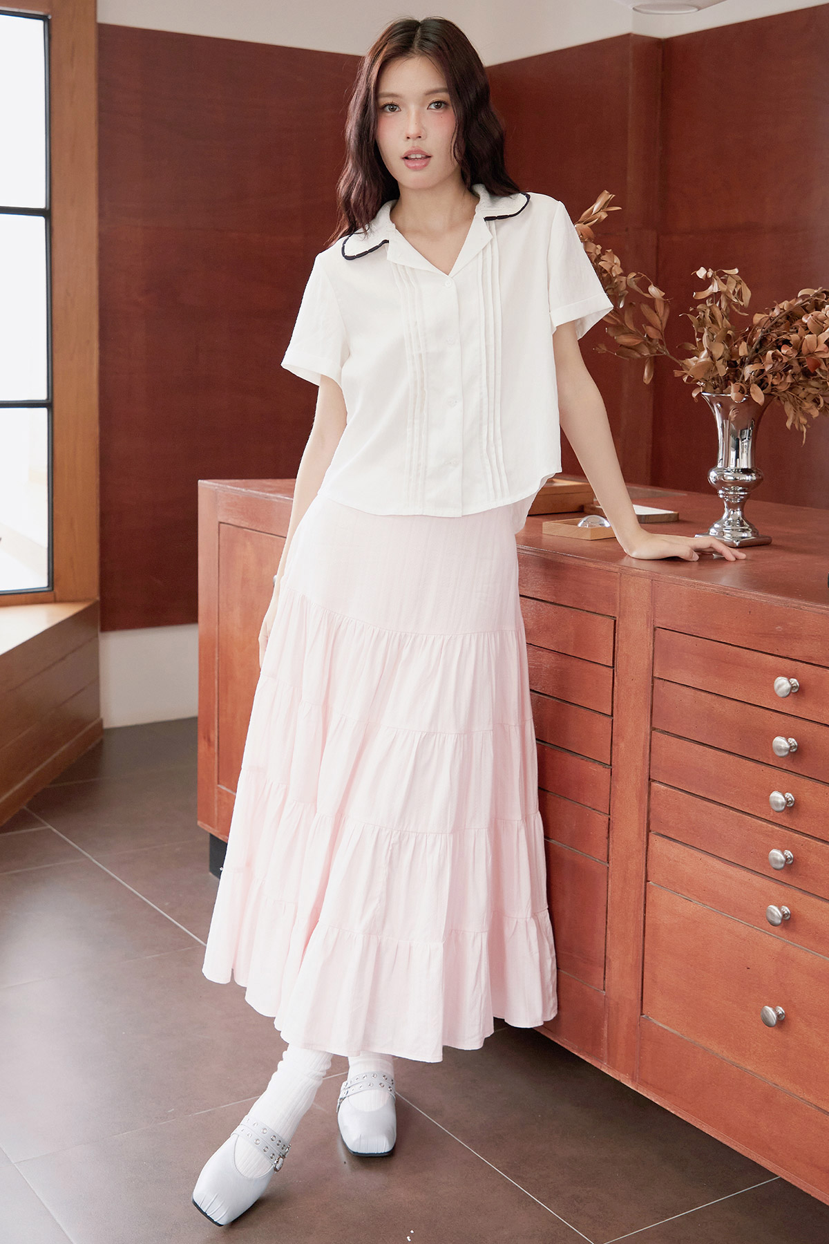 AUBREY SHIRT - IVORY [BY MODPARADE]